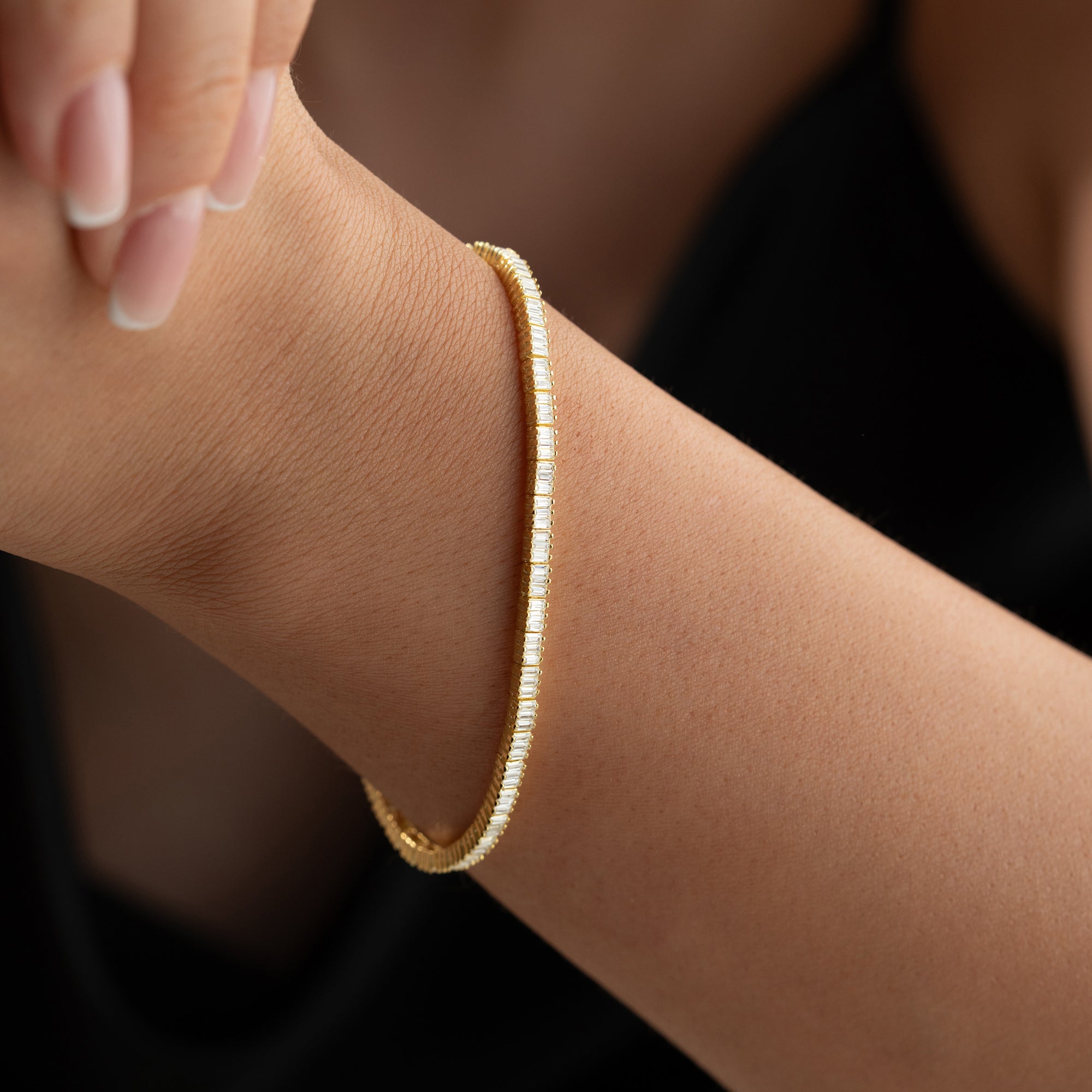 NIVUDE BAGEUETTE ARMBAND | 925 SILBER