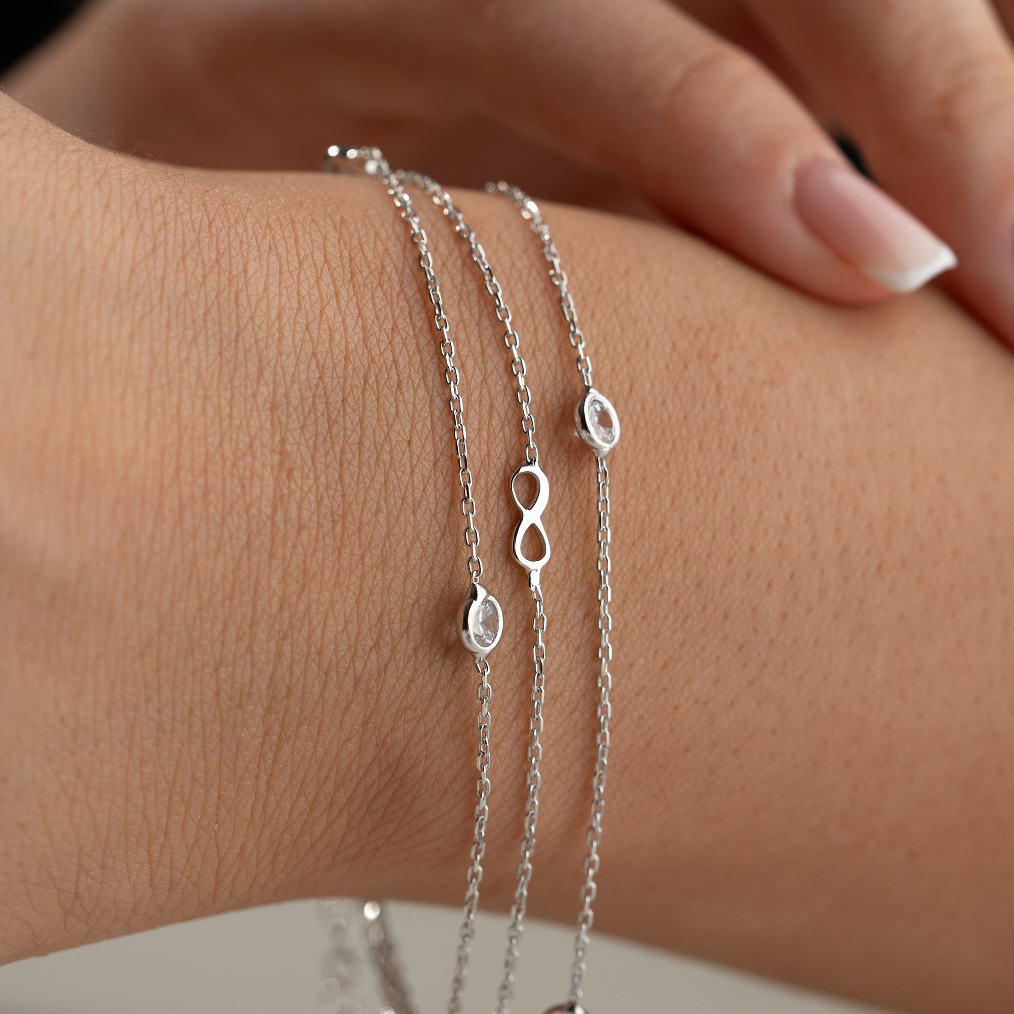 INFINITY STONE ARMBAND | 925 SILBER