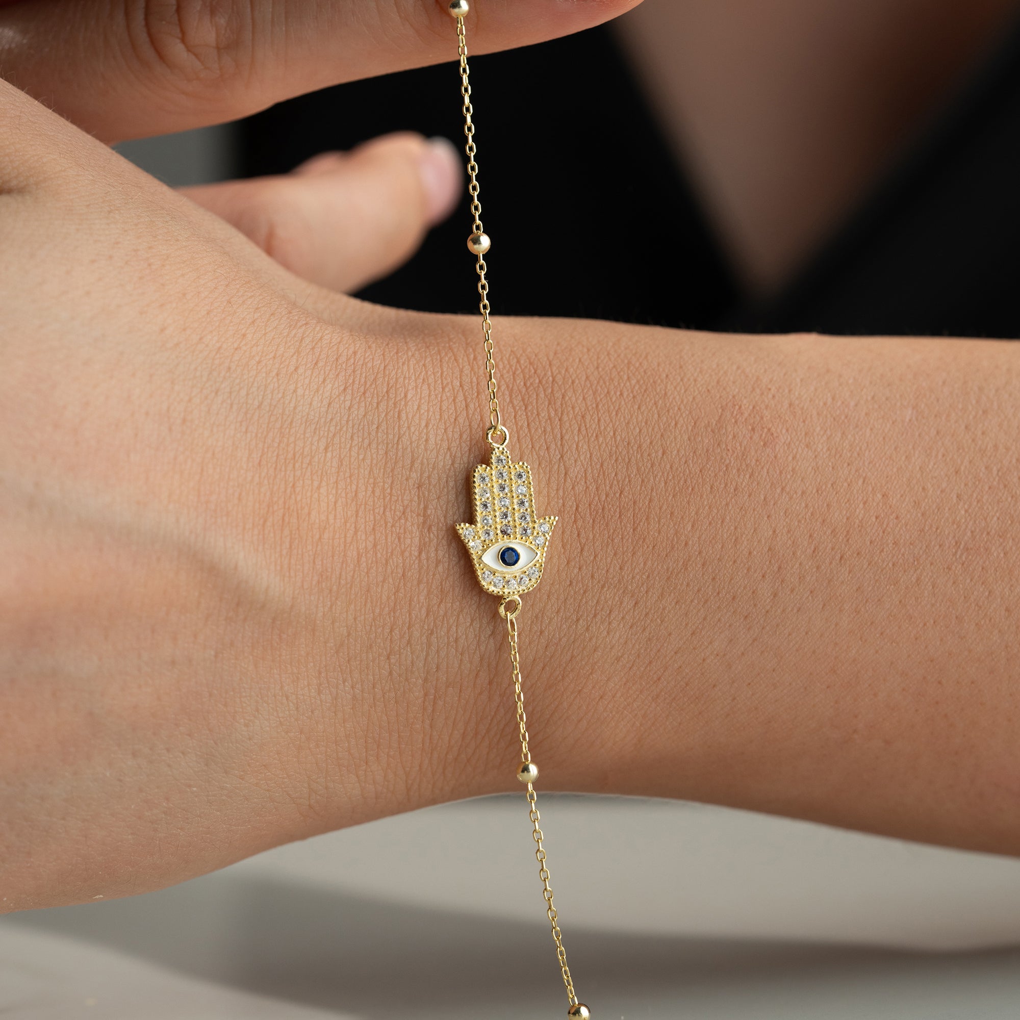 FATIMAS HAND LEIRA ARMBAND | 925 SILBER