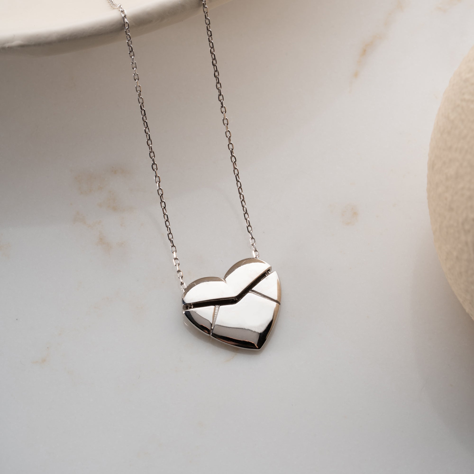 HERZ GRAVUR HALSKETTE | 925 SILBER