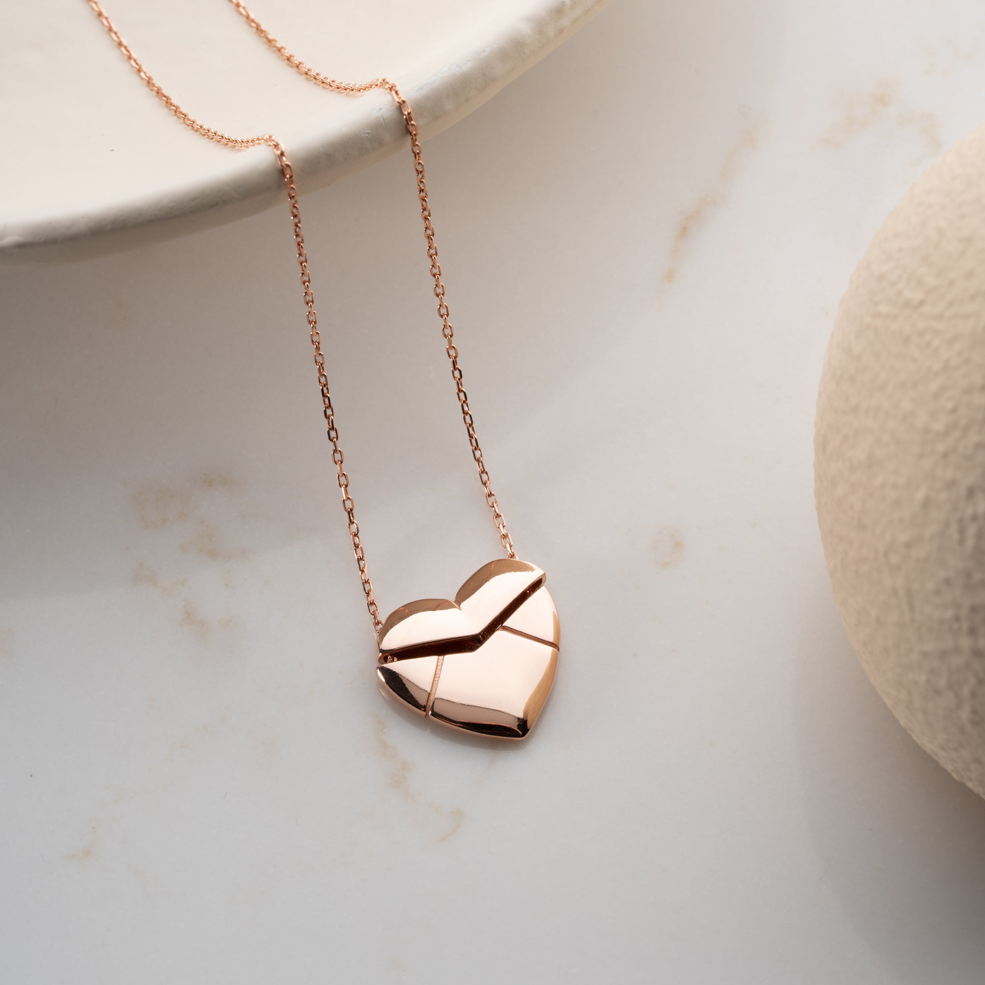 HERZ GRAVUR HALSKETTE | 925 SILBER