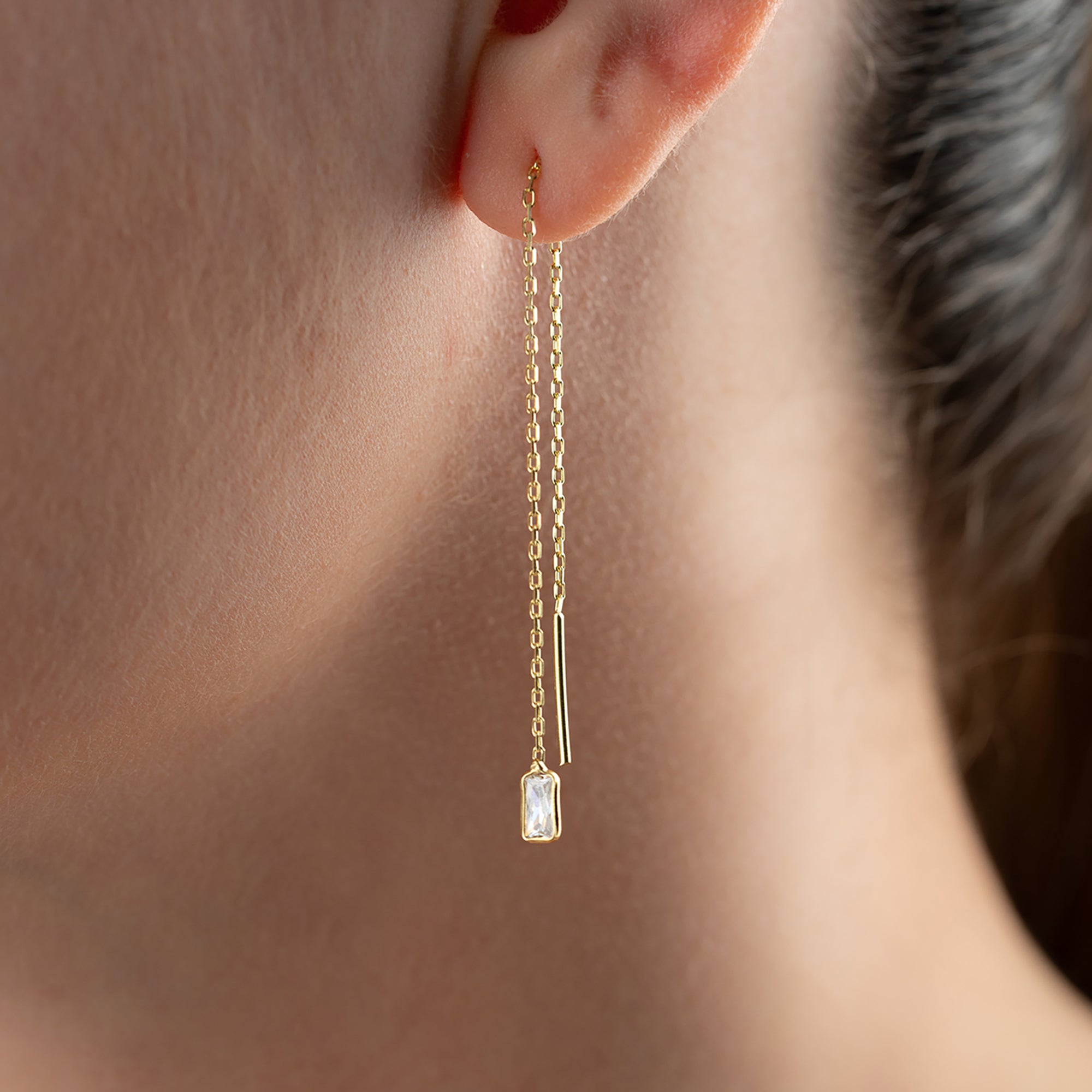 MINI BAGEUETTE OHRRINGE | 925 SILBER