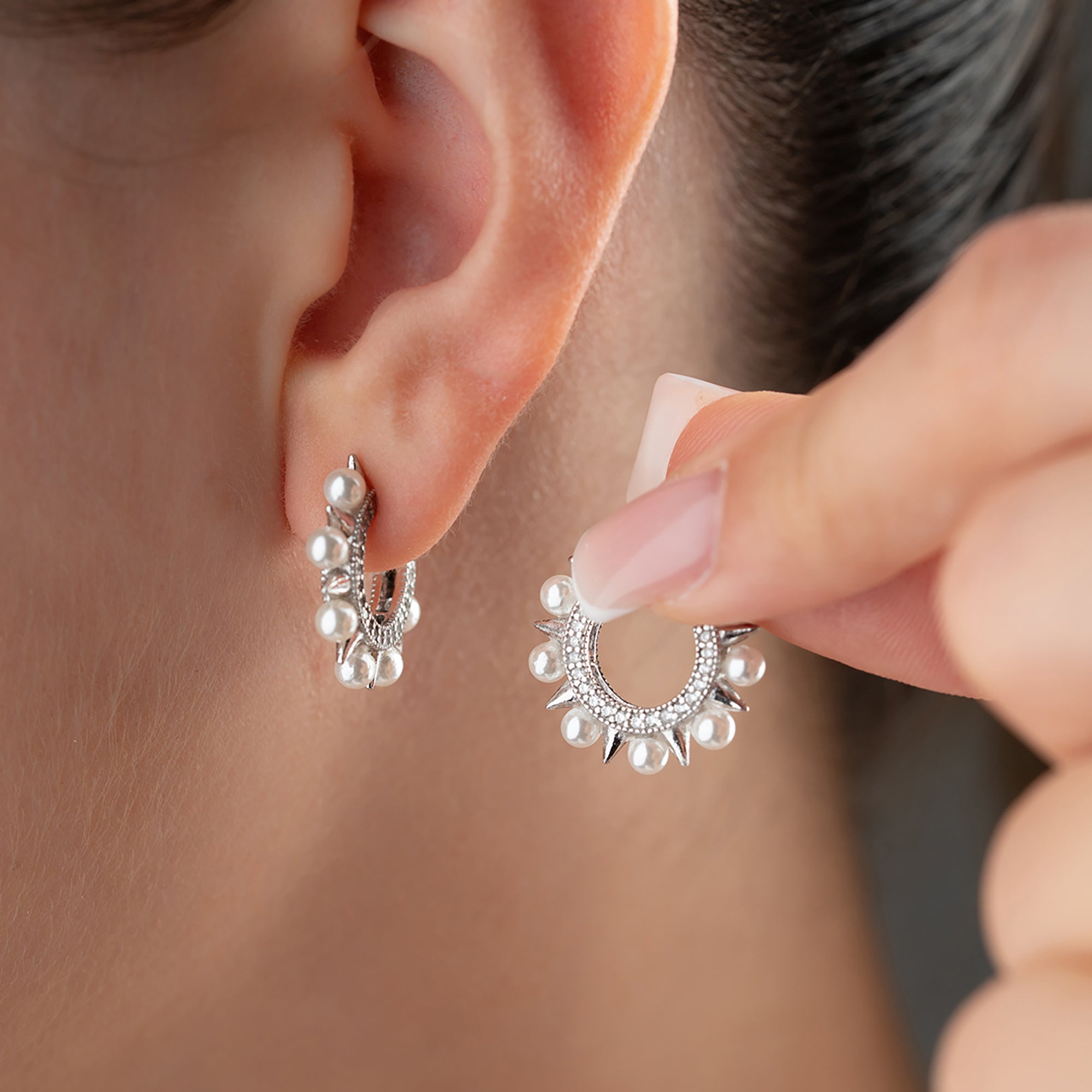 MINA PEARL OHRRINGE | 925 SILBER