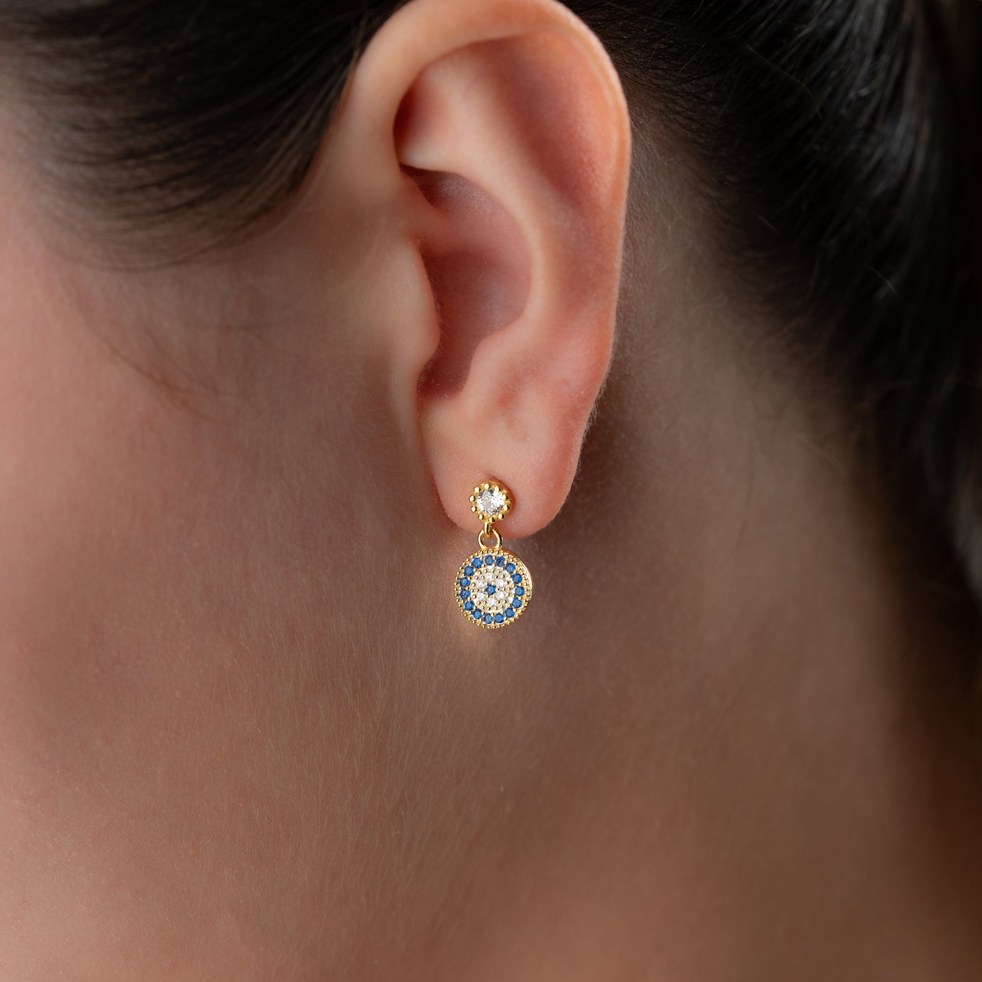 NAZAR STONE OHRRINGE | 925 SILBER