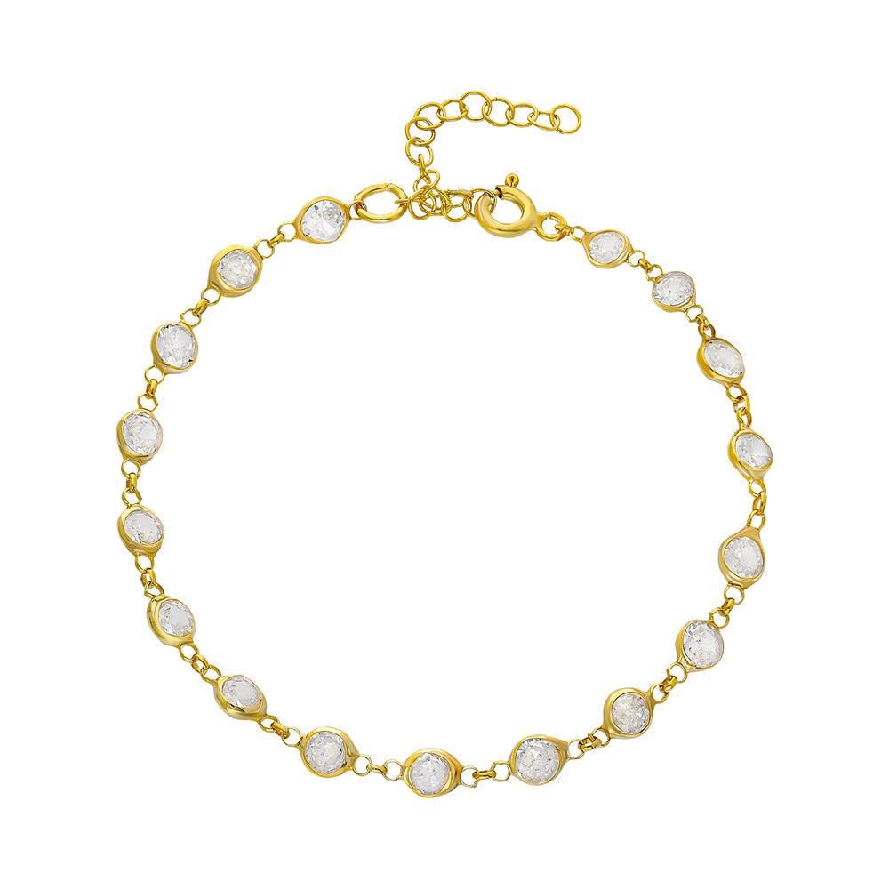 FULL ZIRKONIA STEIN ARMKETTE | 925 SILBER