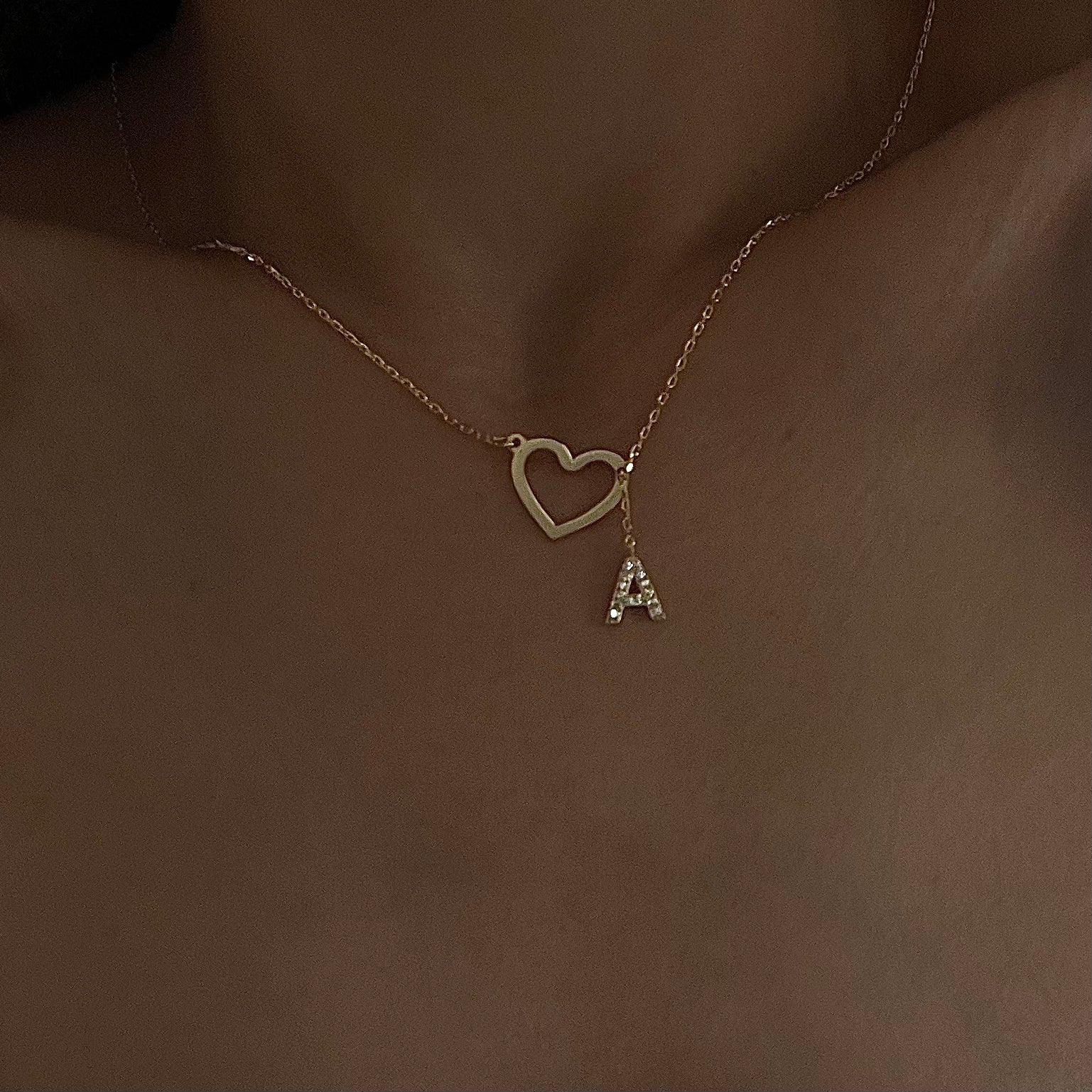 Freistehende Herz Buchstabenkette (7067633614893)