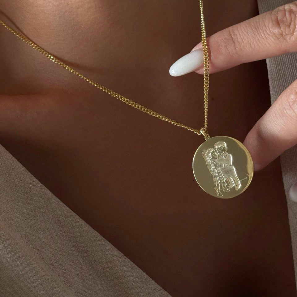 PHOTO GRAVUR KETTE | 925 SILBER