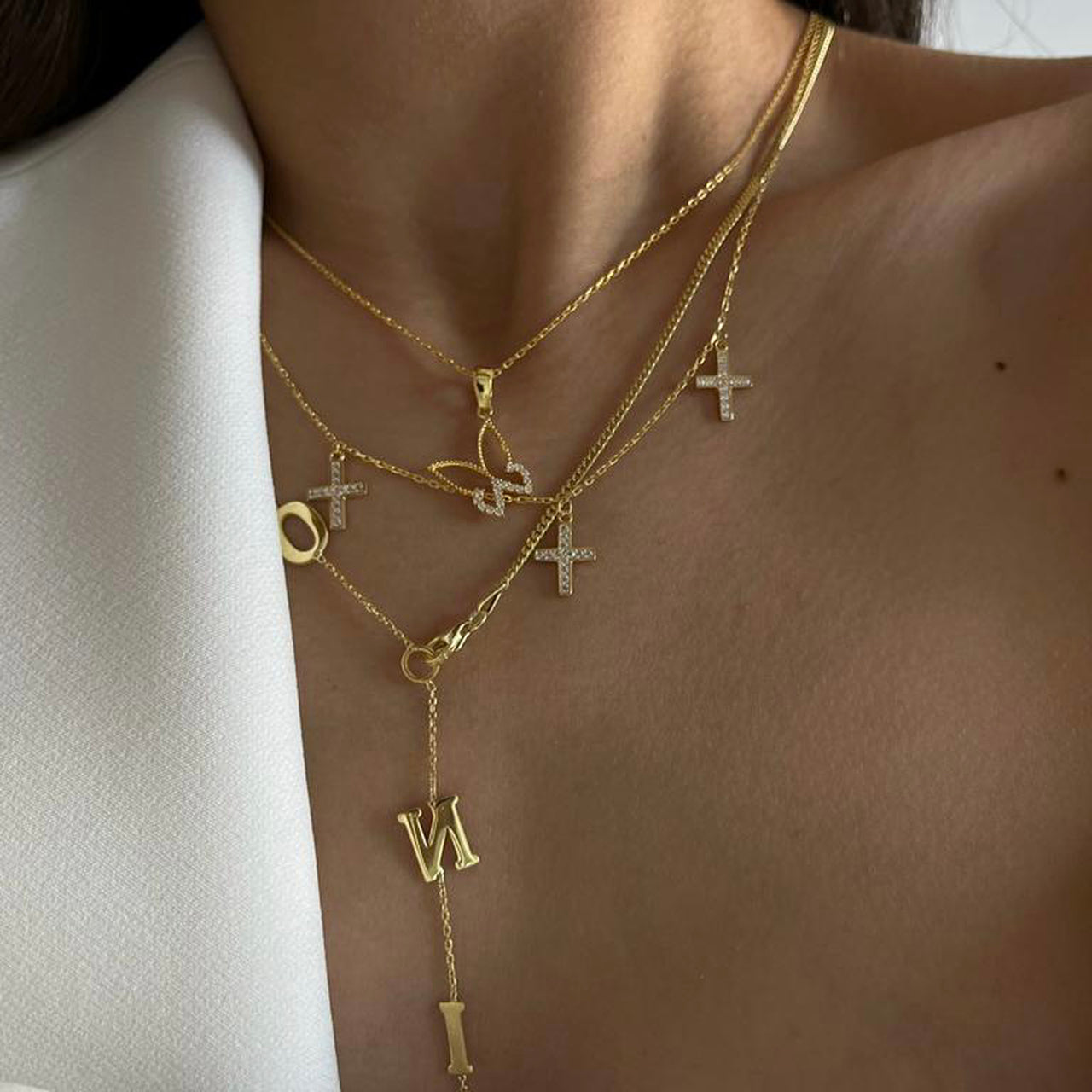 5er Kreuz Halskette (7094289301549)