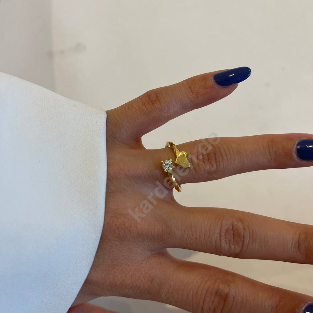 Heart Diamond Ring (7054750187565)