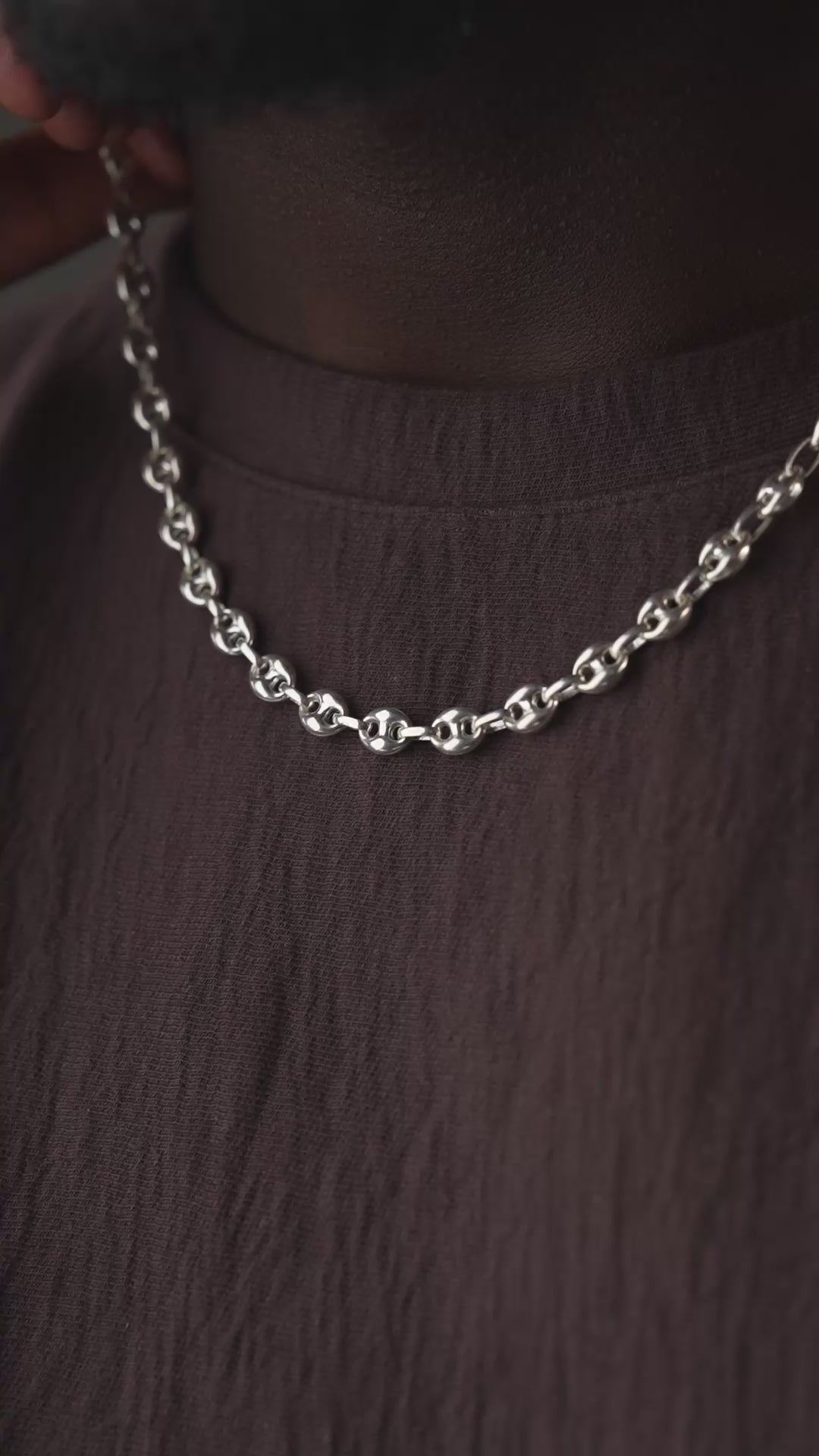 BOHNEN HALSKETTE | 925 SILBER.