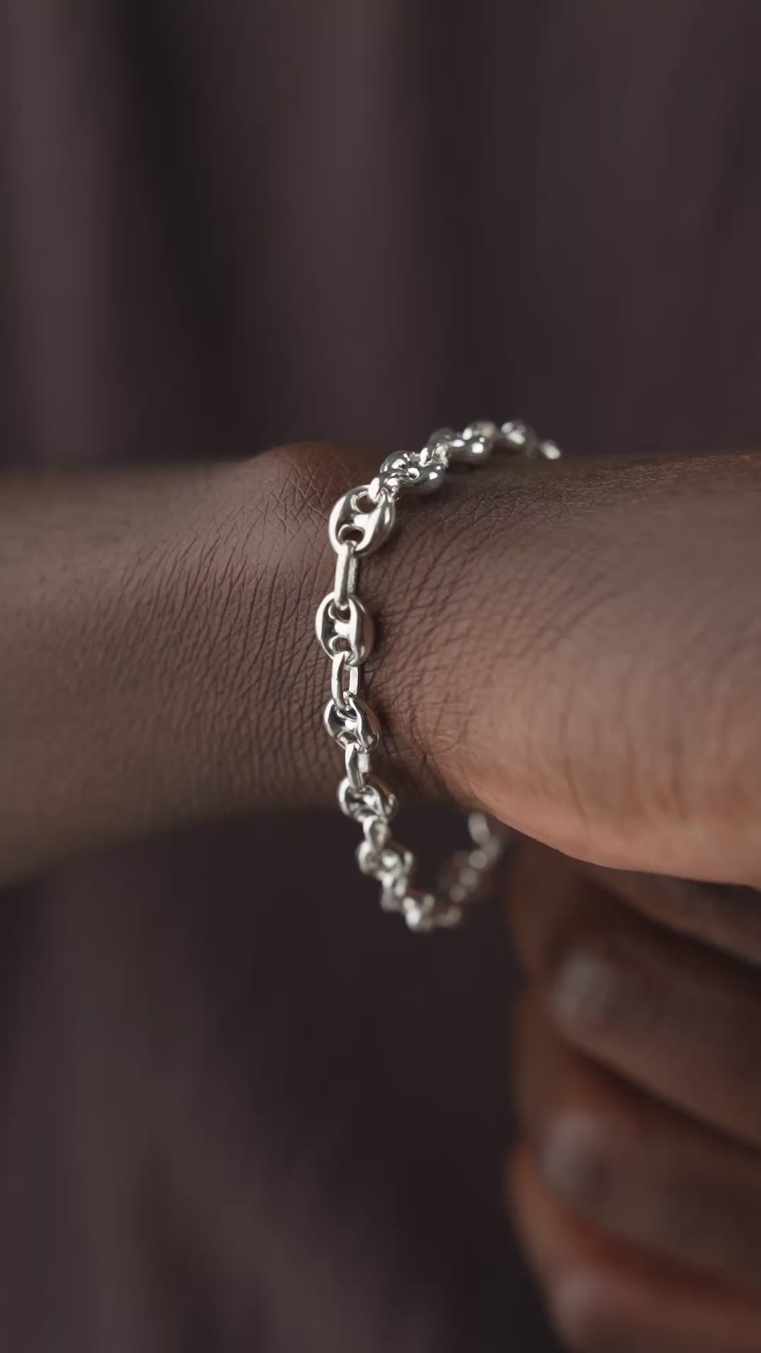 BOHNEN KETTE SET | 925 SILBER.