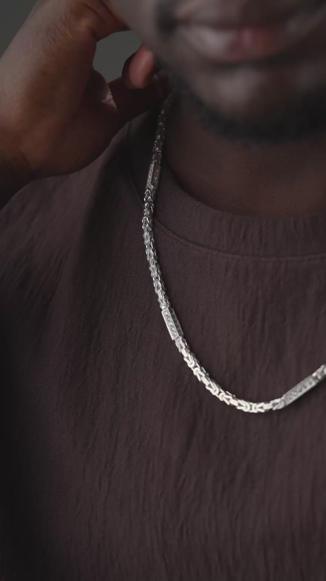 KÖNIGSKETTE MIT STRASSSTEIN | 925 SILBER.