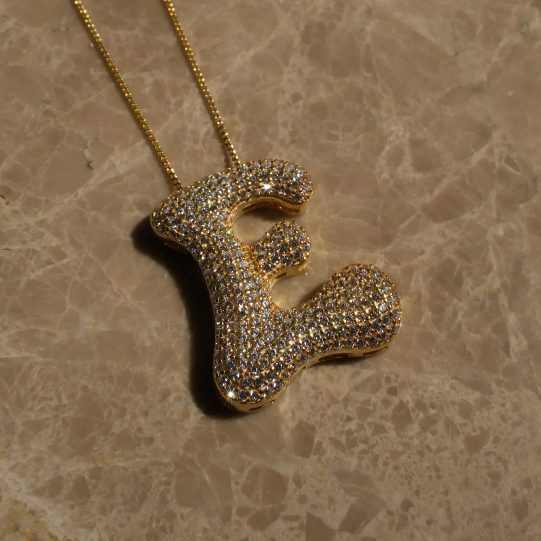 ICON BOMB ZIRKONIA BUCHSTABEN HALSKETTE | 925 SILBER