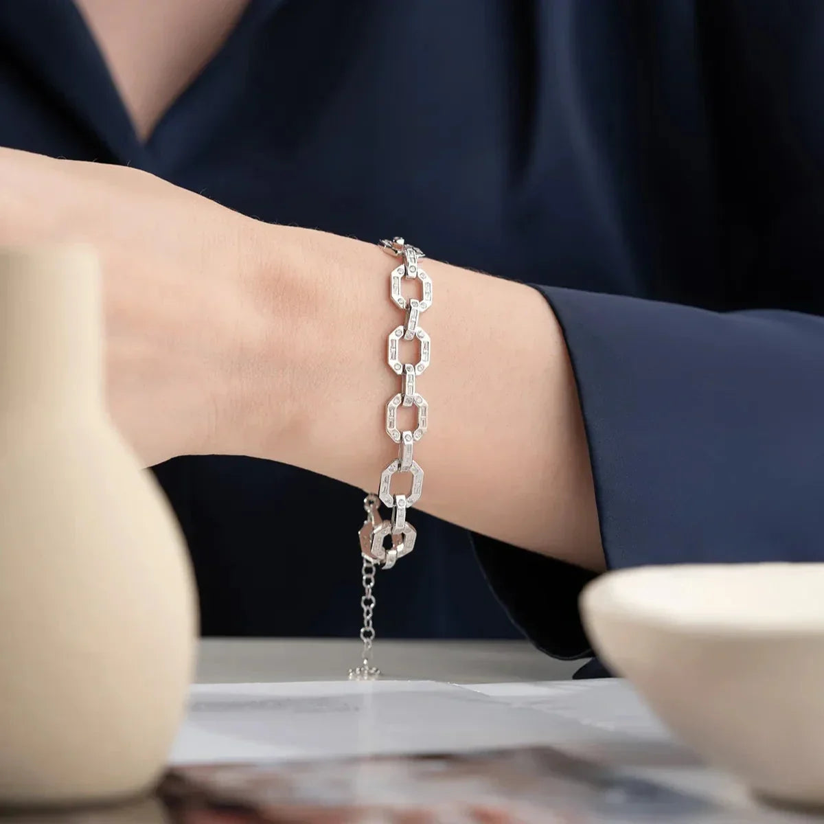 FINESSE STEIN ARMBAND | 925 SILBER