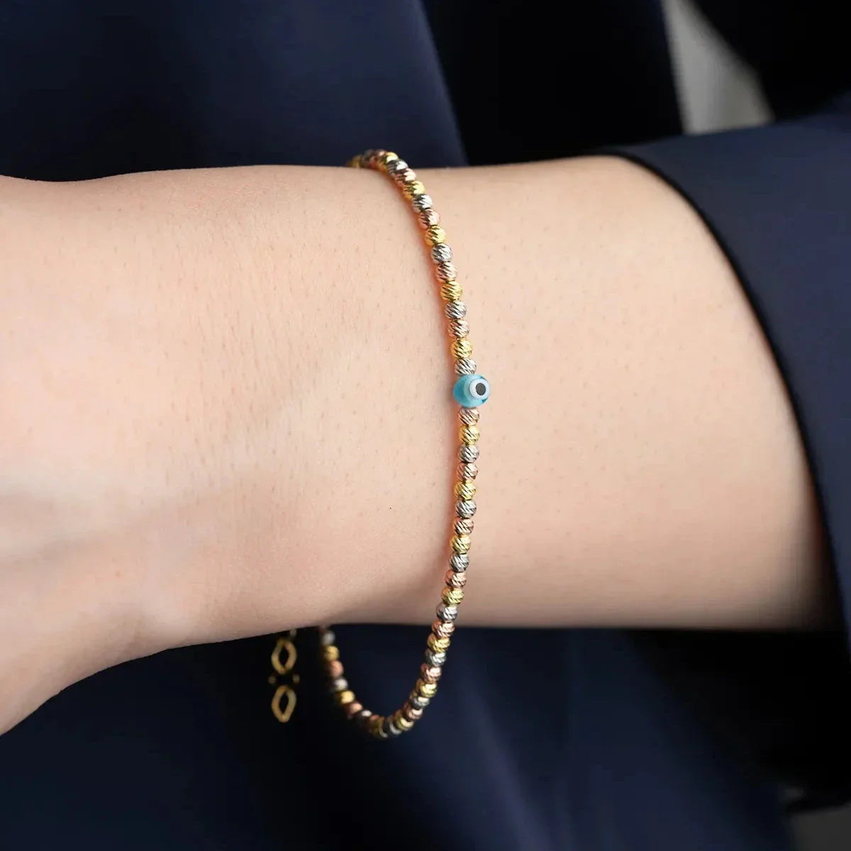 TRICOLOR DORICA EVIL EYE ARMBAND | 925 SILBER