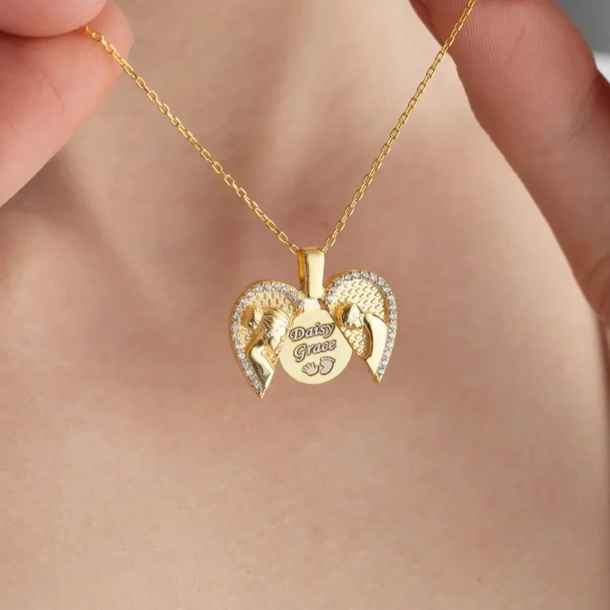 MAMA & KIND GRAVUR HALSKETTE | 925 SILVER