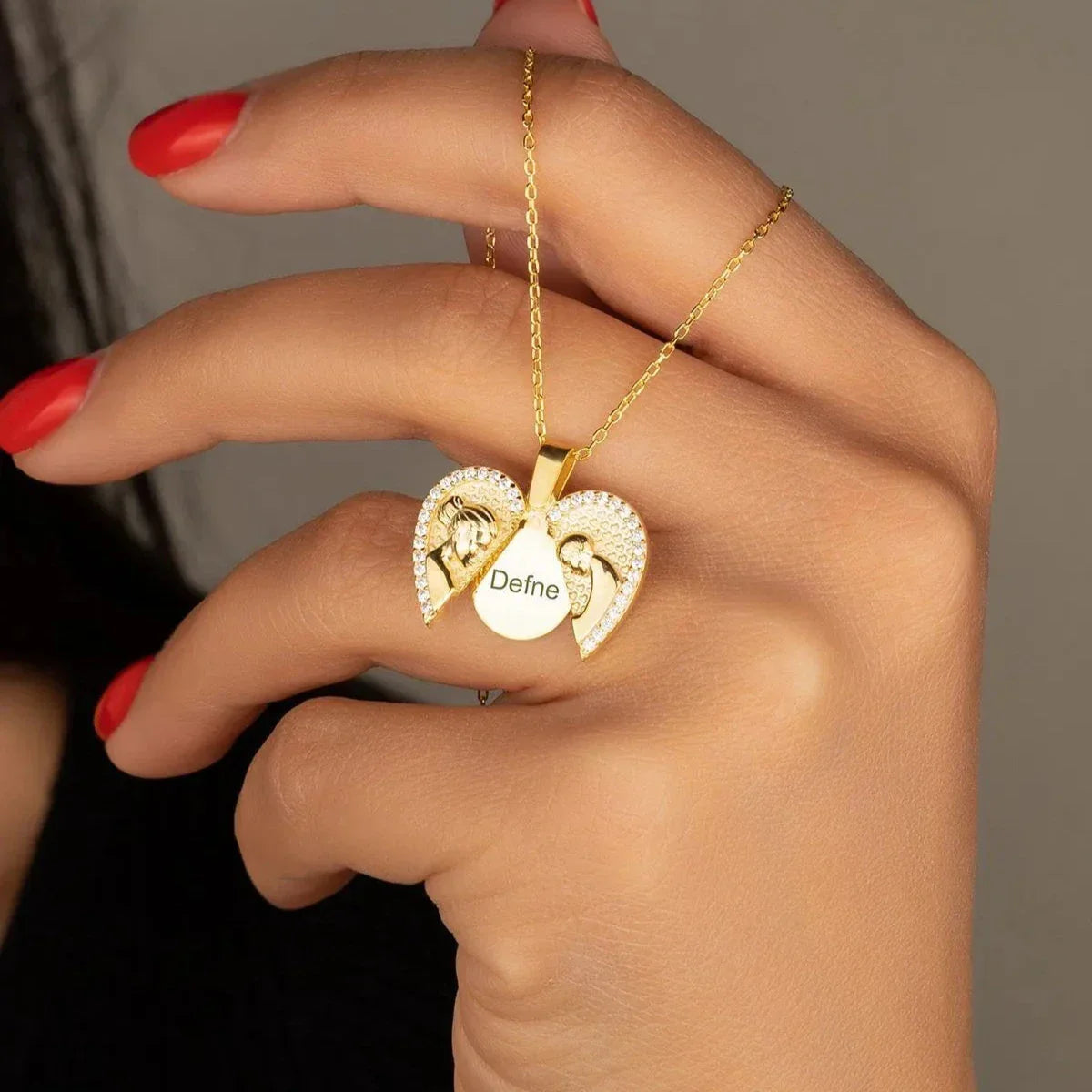 MAMA & KIND GRAVUR HALSKETTE | 925 SILVER