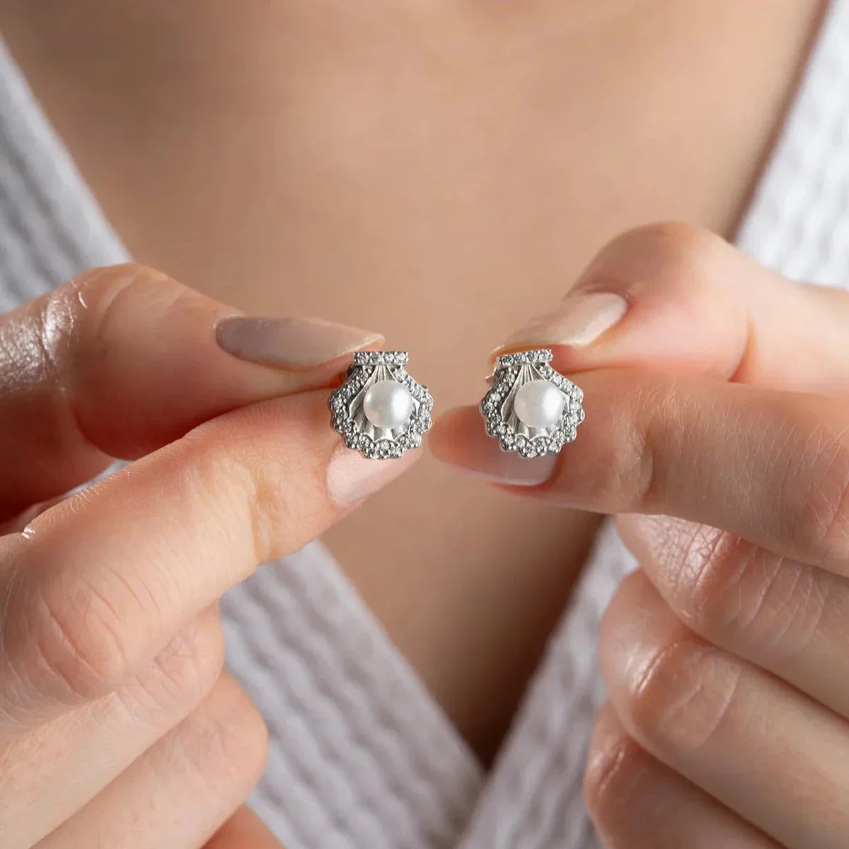 PERLEN & ZIRKONIA OHRRINGE | 925 SILBER