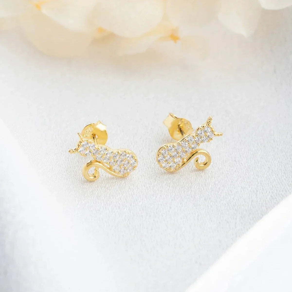 KATZE & ZIRKONIA OHRRINGE | 925 SILBER