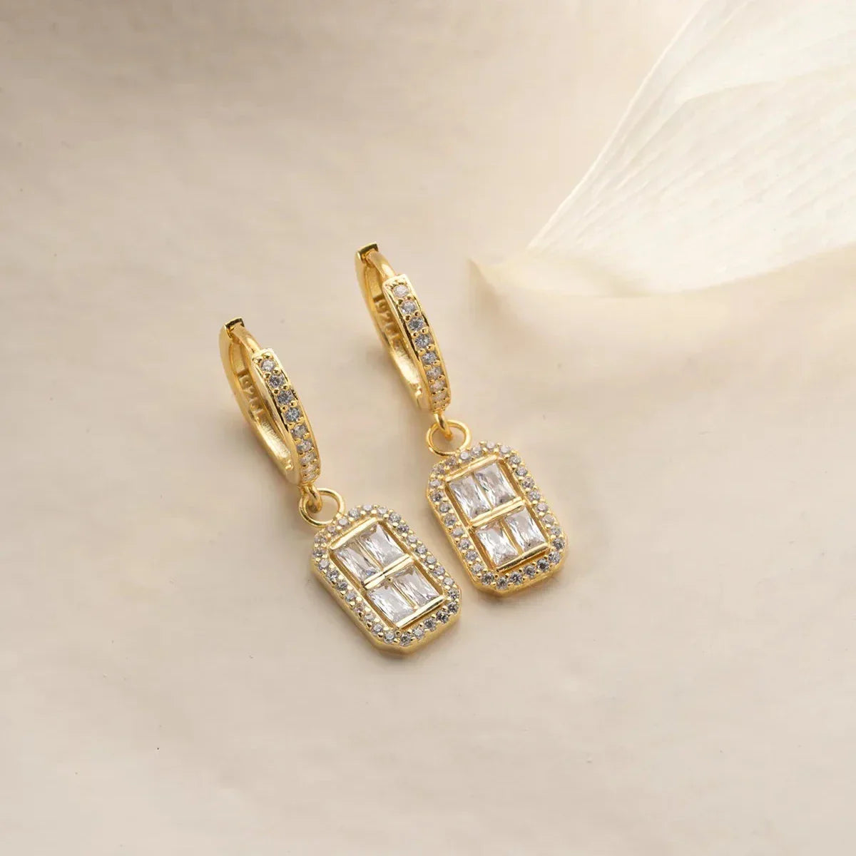 VELORA BAGUETTE OHRRINGE | 925 SILBER