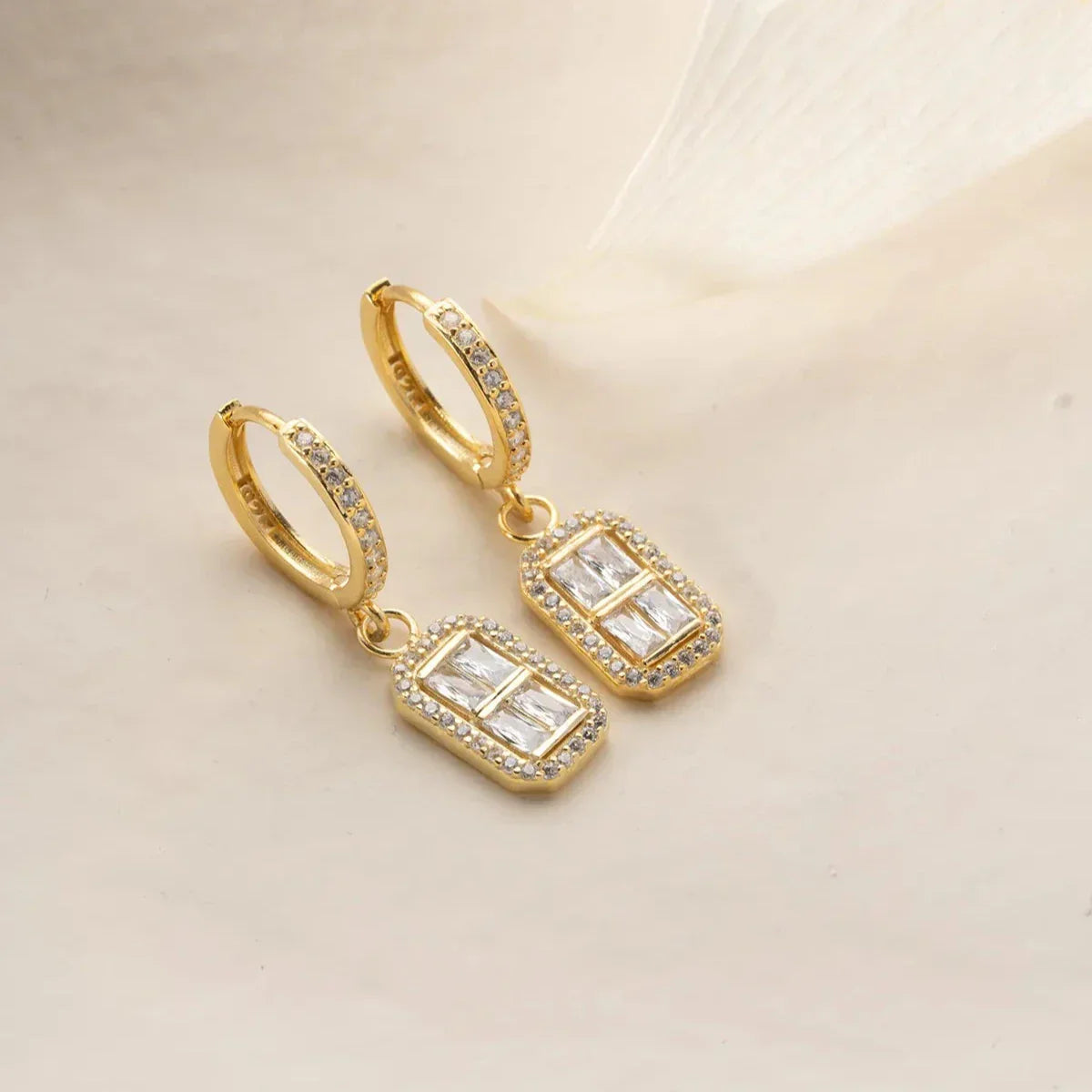 VELORA BAGUETTE OHRRINGE | 925 SILBER