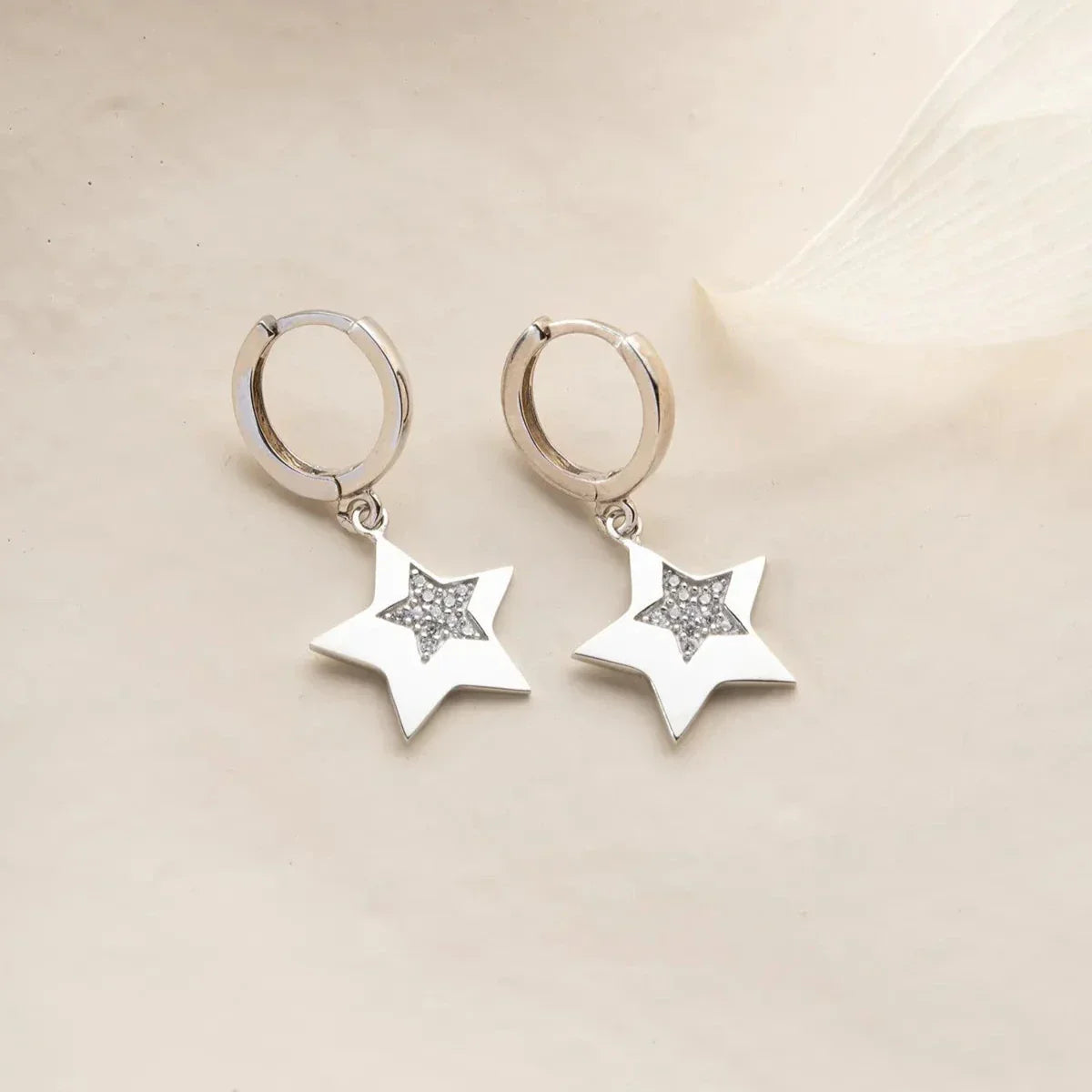 STERNE DUO OHRRINGE | 925 SILBER