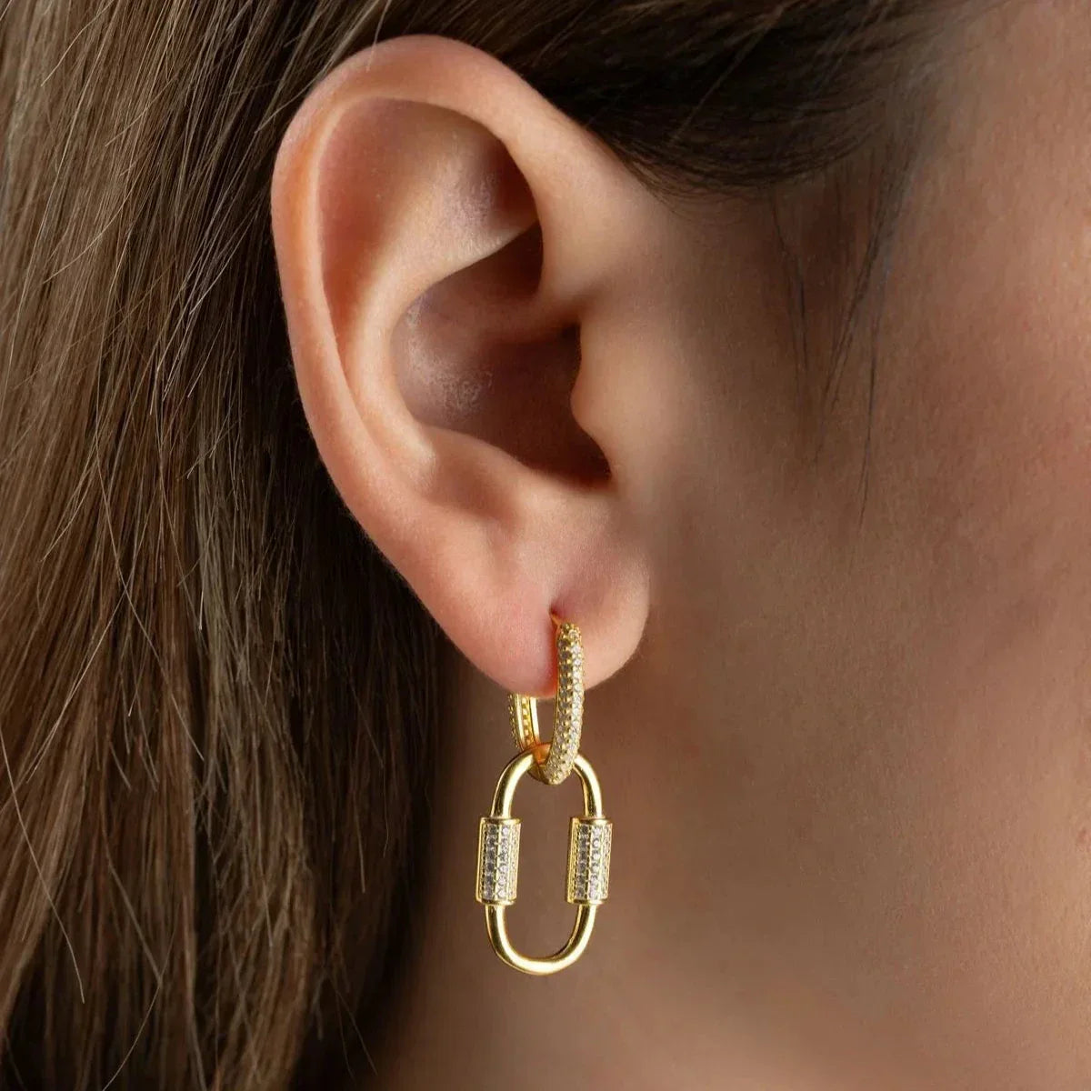 OVAL ZIRKONIA OHRRING| 925 SILBER