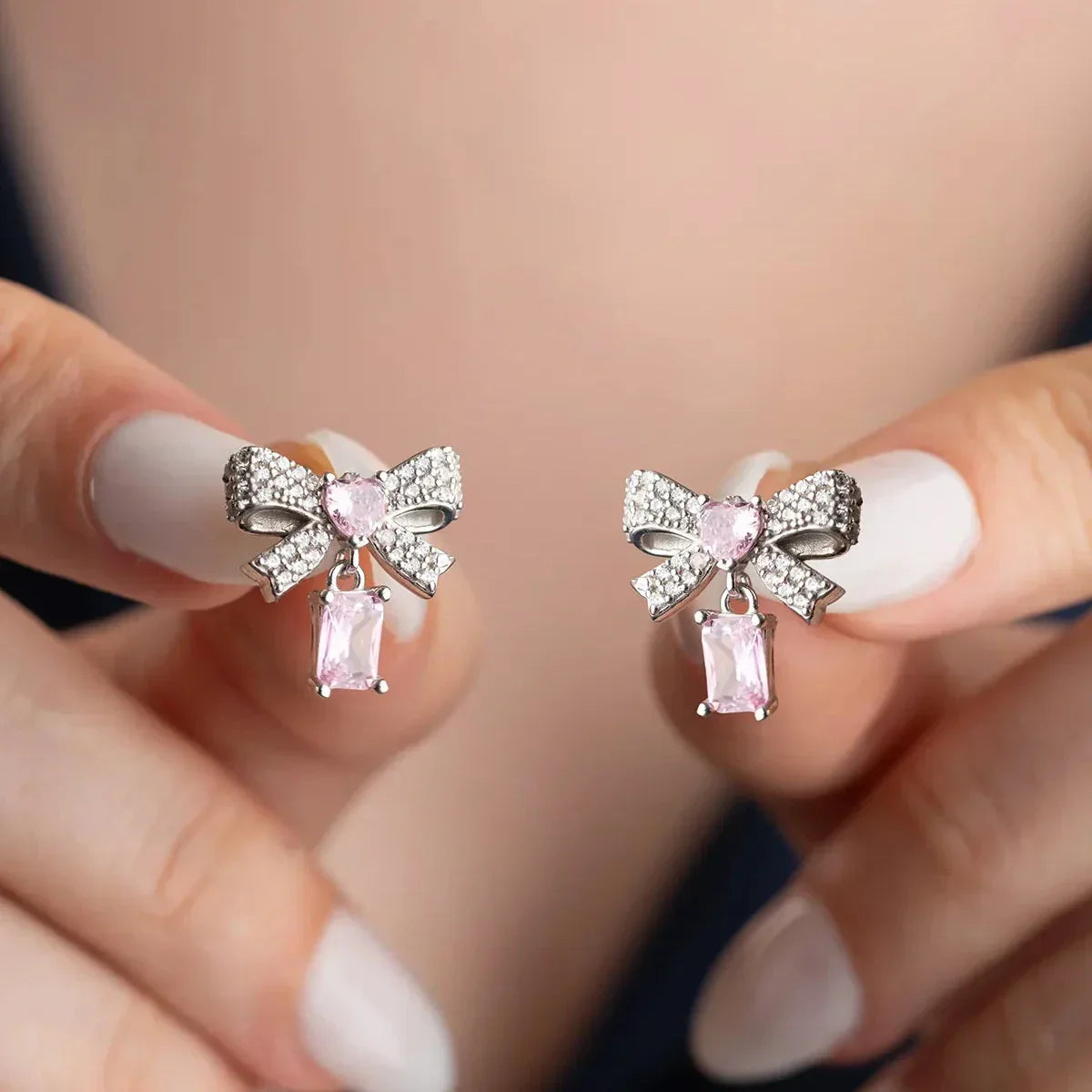 FLIEGE HERZ OHRRINGE | 925 SILBER