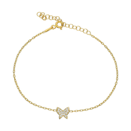 MINIMAL SCHMETTERLING ARMKETTE | 925 SILBER