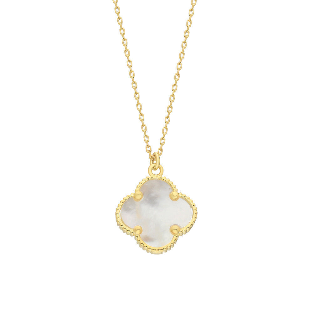 KLEEBLATT OPAL HALSKETTE | 925 SILBER