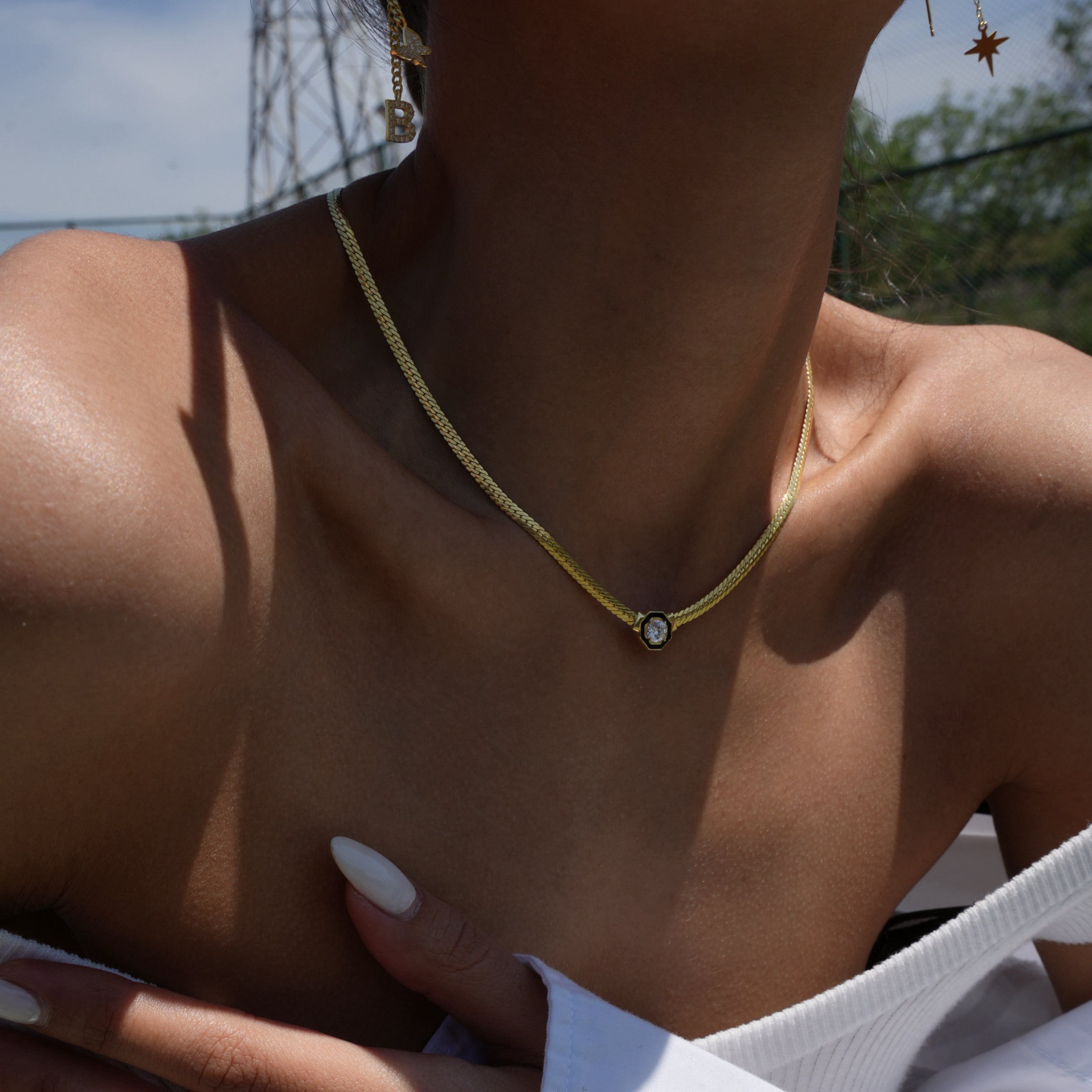 SNAKE BIG ZIRKONIA KETTE | 925 SILBER