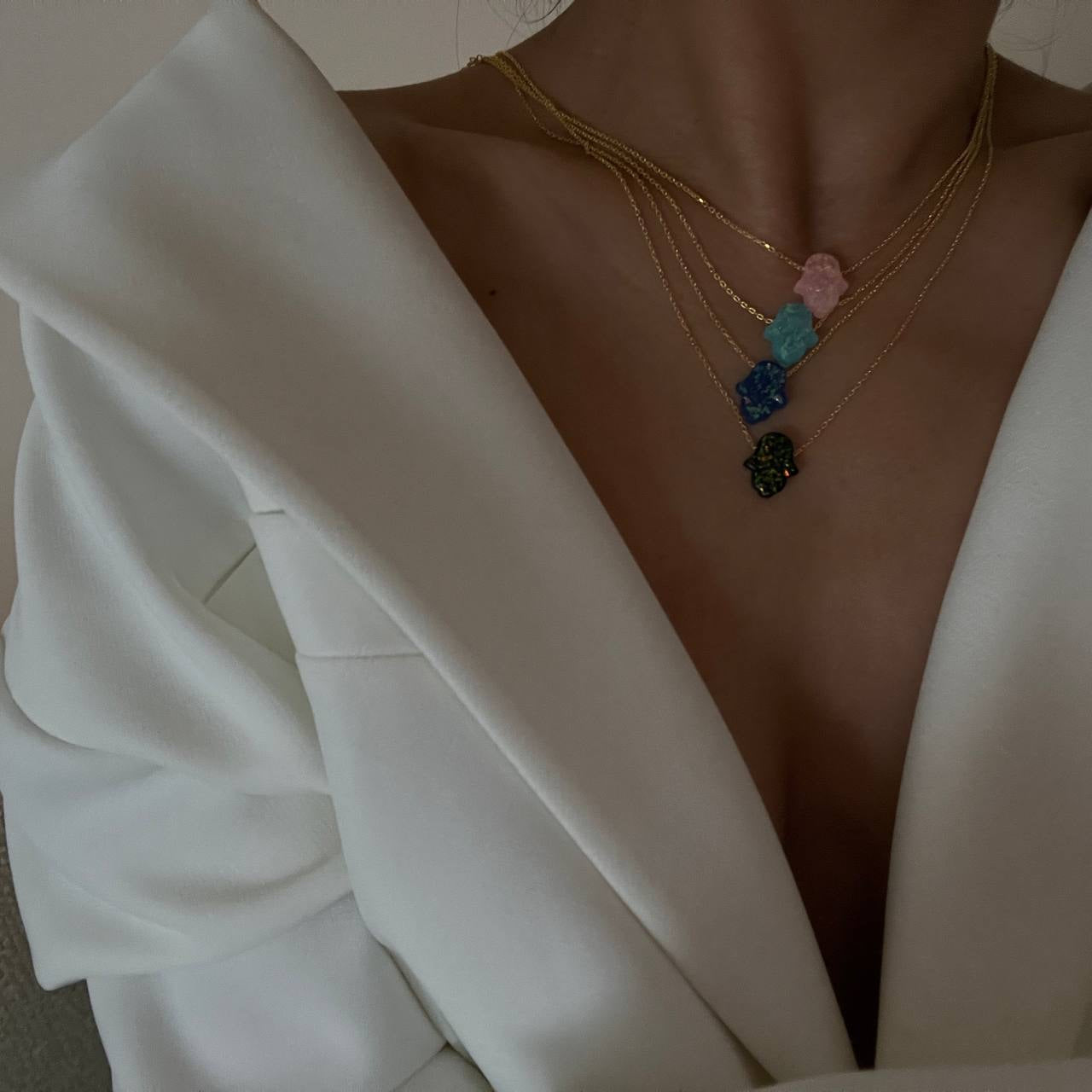 FATIMAS HAND KETTE PINK (8205452509486)