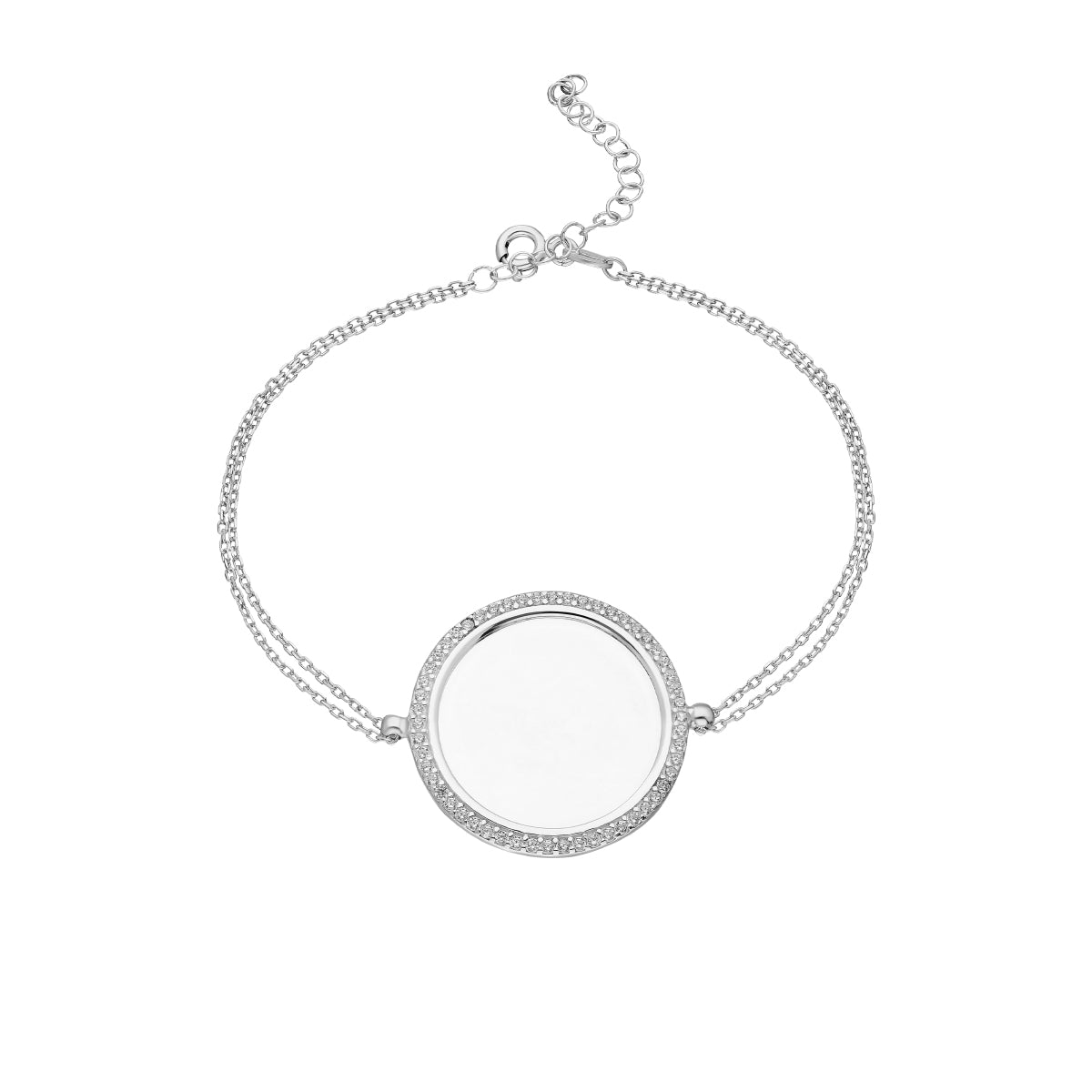 Zirkonia Plättchen Gravurarmband (7054821949485)