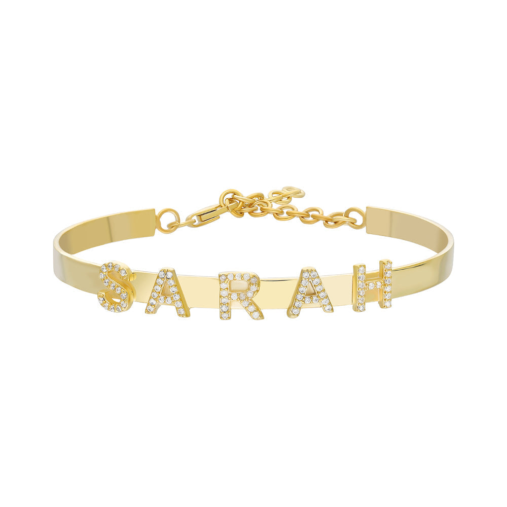 ZIRKONIA NAMENS BRACELET | 925 SILBER