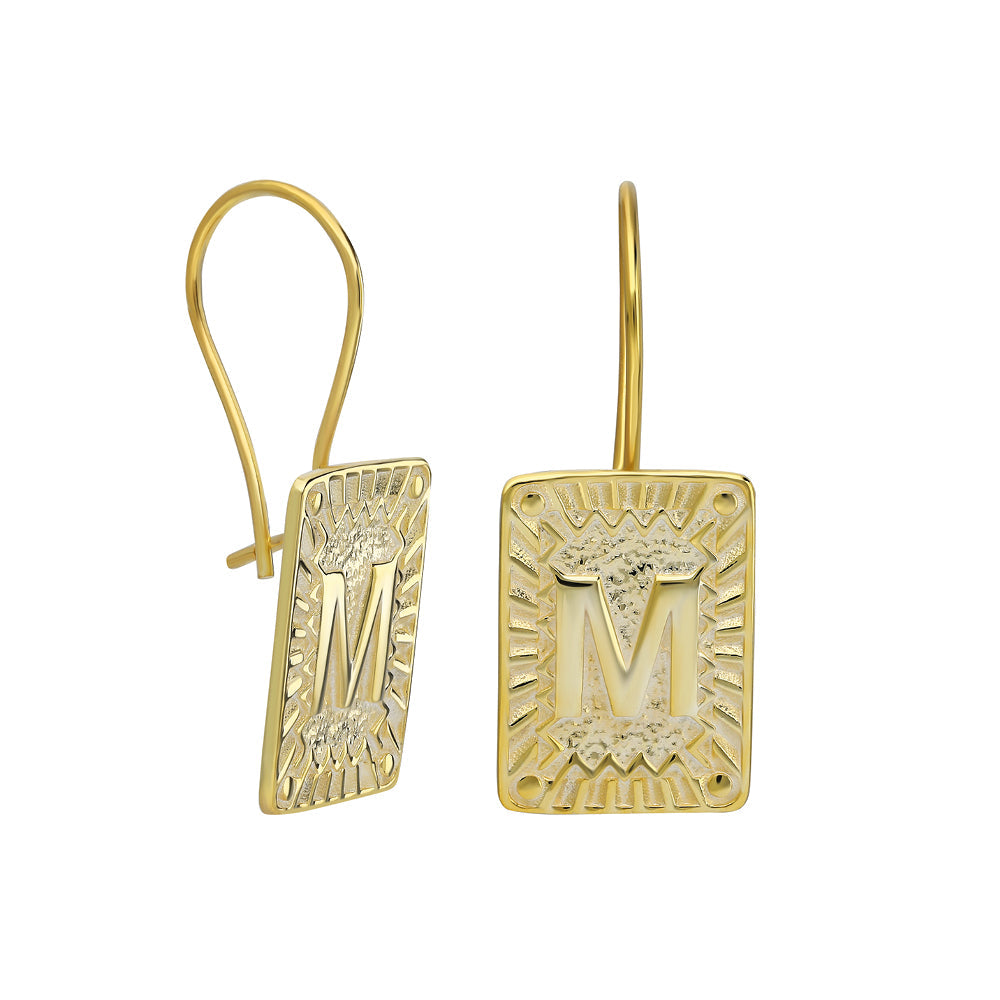 VINTAGE BUCHSTABEN OHRRINGE | 925 SILBER