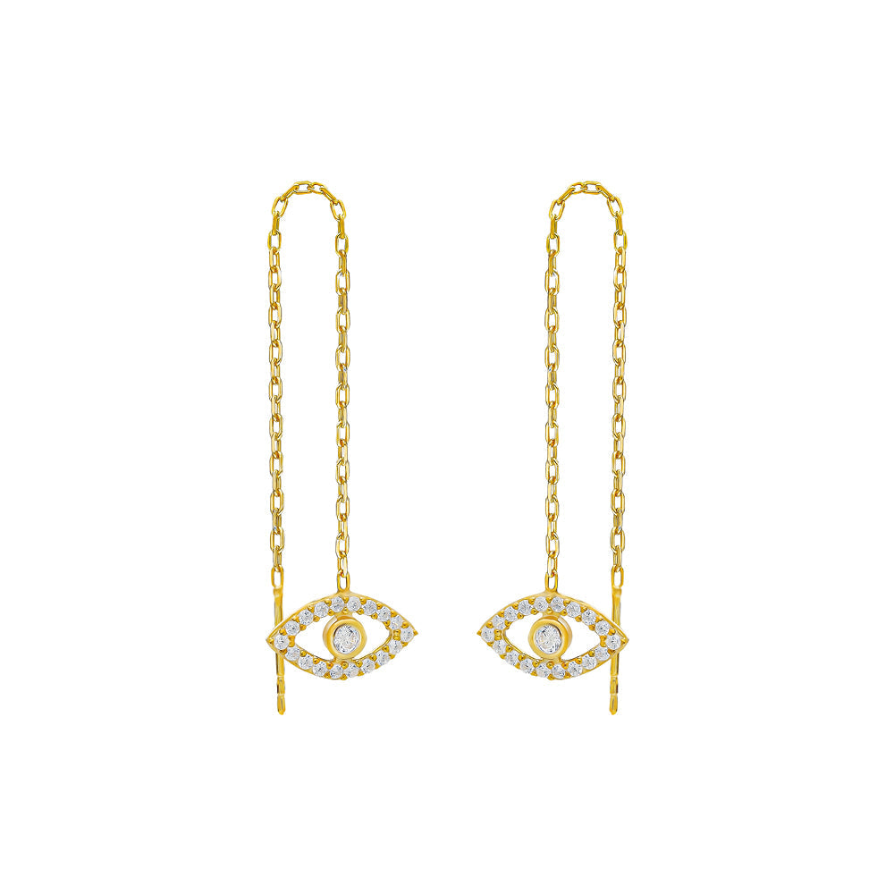 ZIRKONIA AUGE OHRRINGE | 925 SILBER