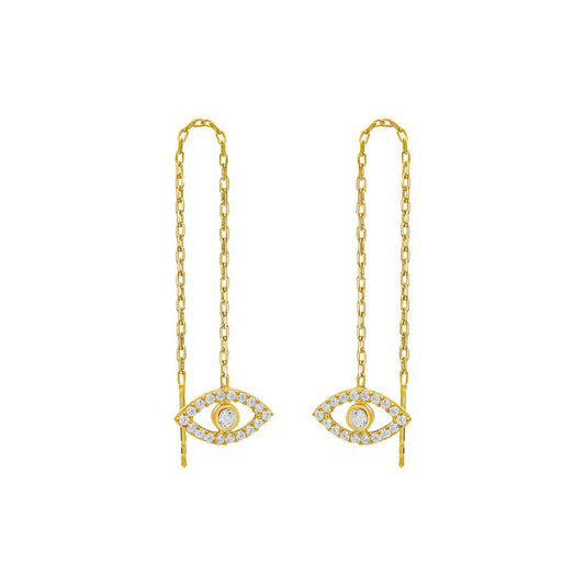 ZIRKONIA AUGE OHRRINGE | 925 SILBER