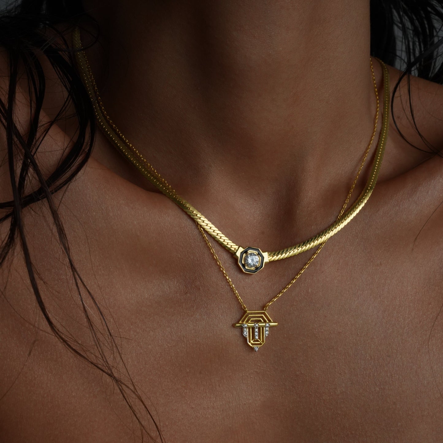 SNAKE BIG ZIRKONIA KETTE | 925 SILBER