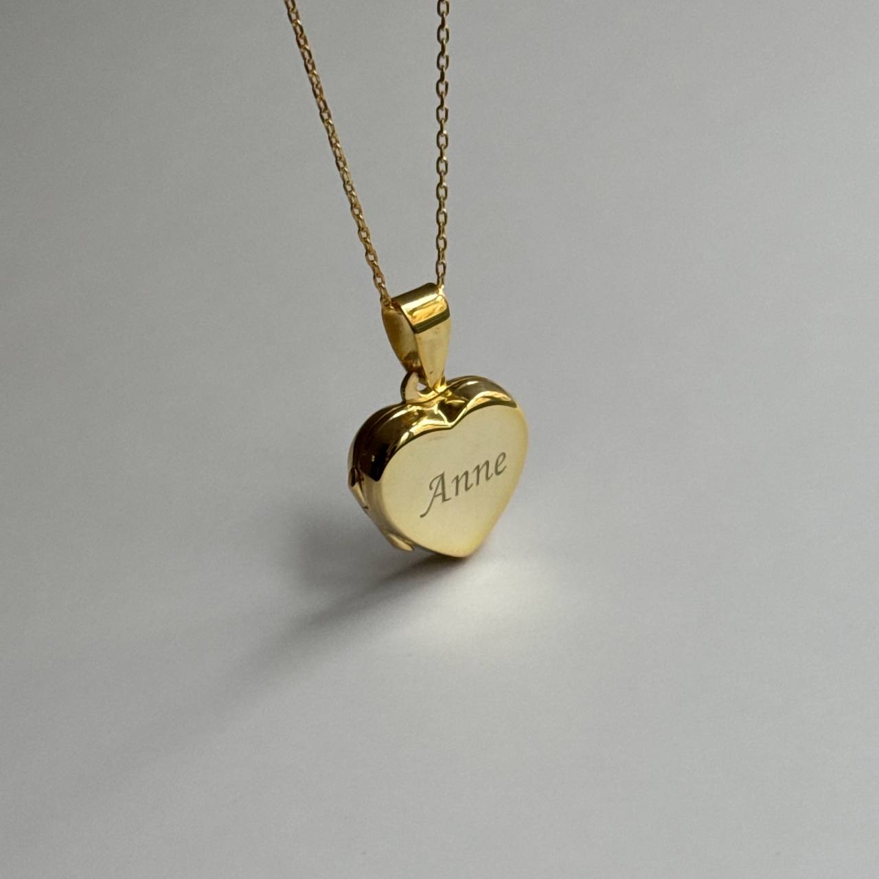 GRAVUR HERZ HALSKETTE | 925 SILBER