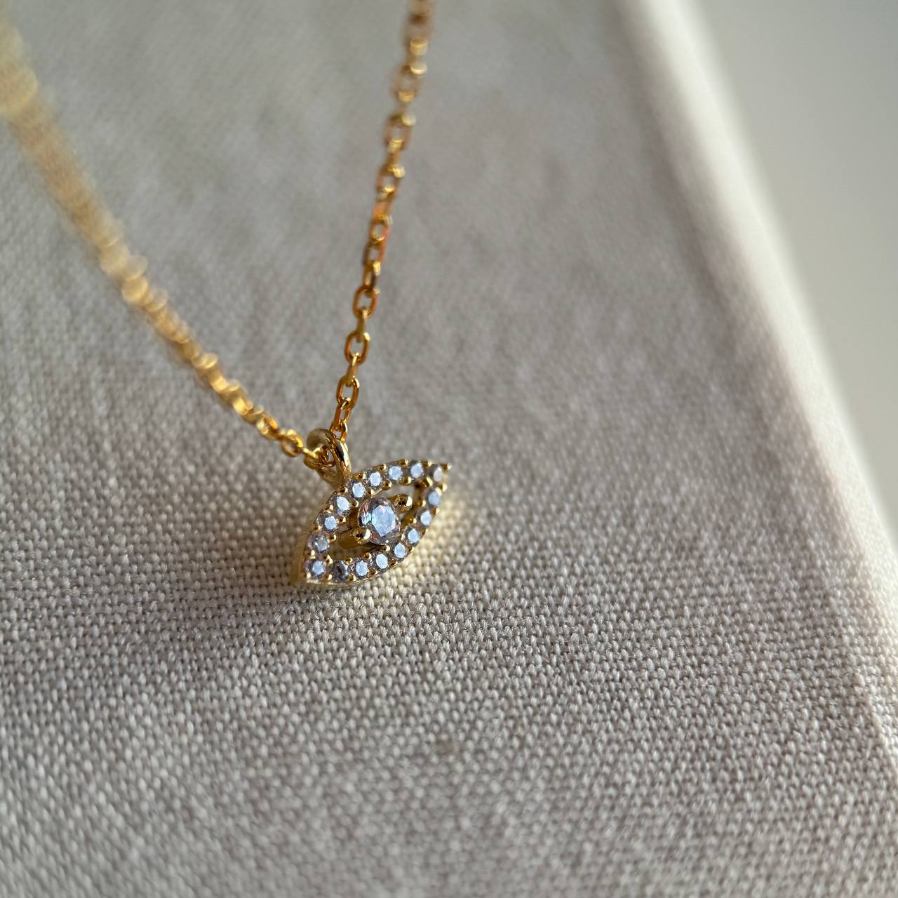 MINI ZIRKON AUGEN HALSKETTE | 925 SILBER