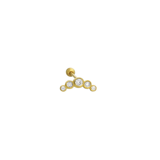 POINTED ZIRKONIA PIERCING | 925 SILBER