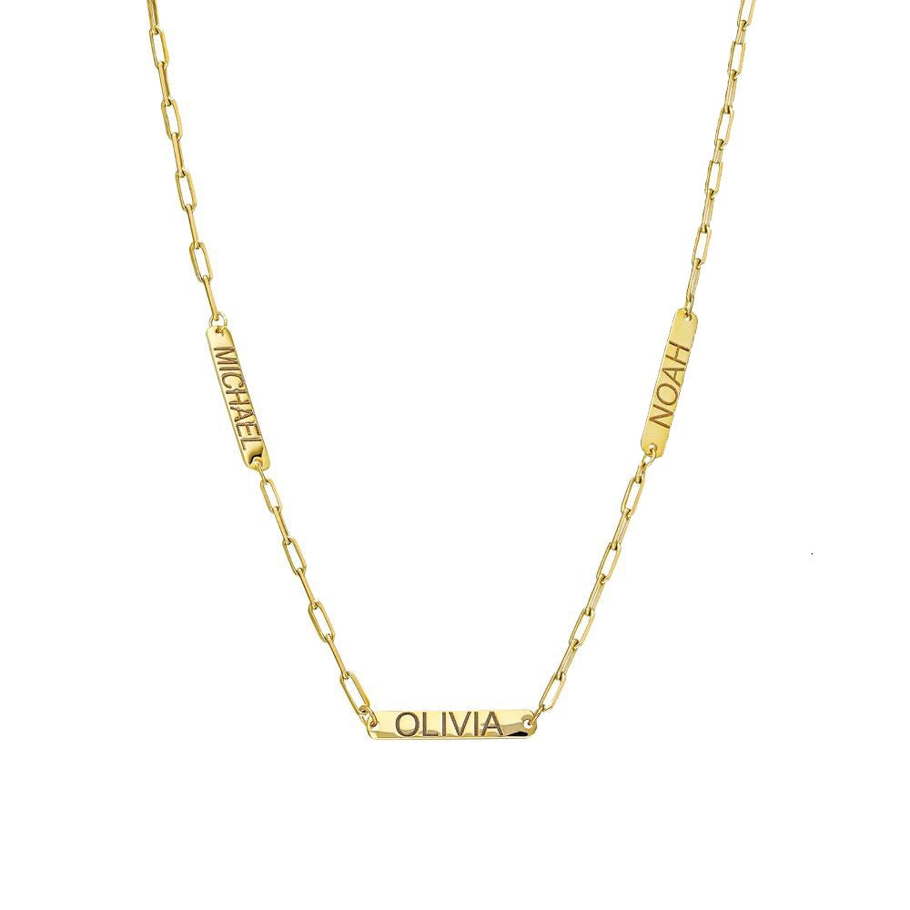 MULTI GRAVUR HALSKETTE | 925 SILBER