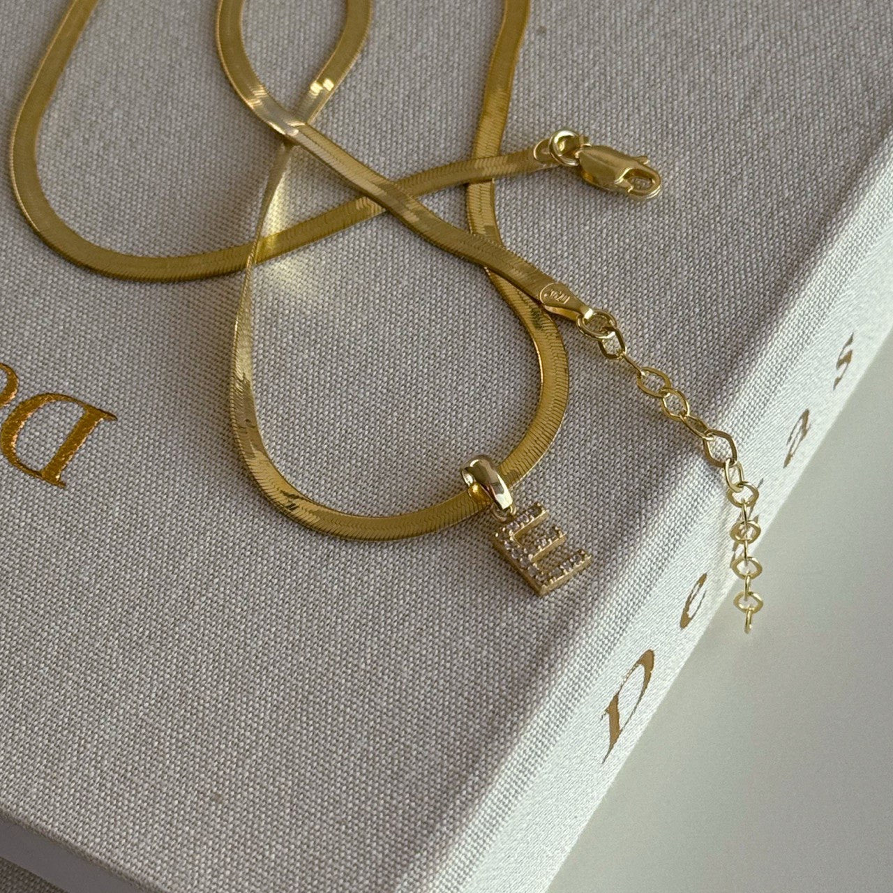 SNAKE ZIRKONIA BUCHSTABEN KETTE | 925 SILBER