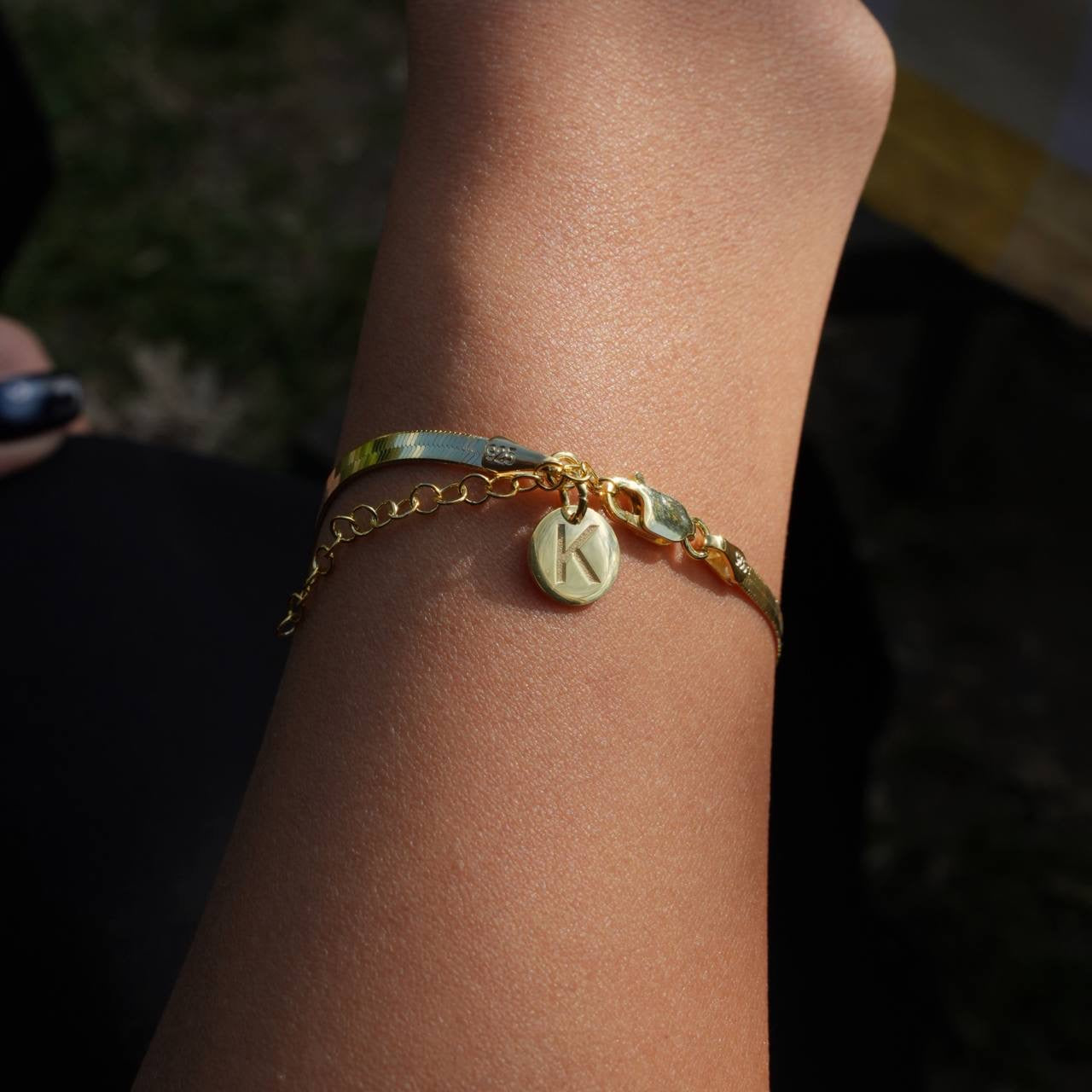 SNAKE ARMBAND MIT INITIALEN | 925 SILBER