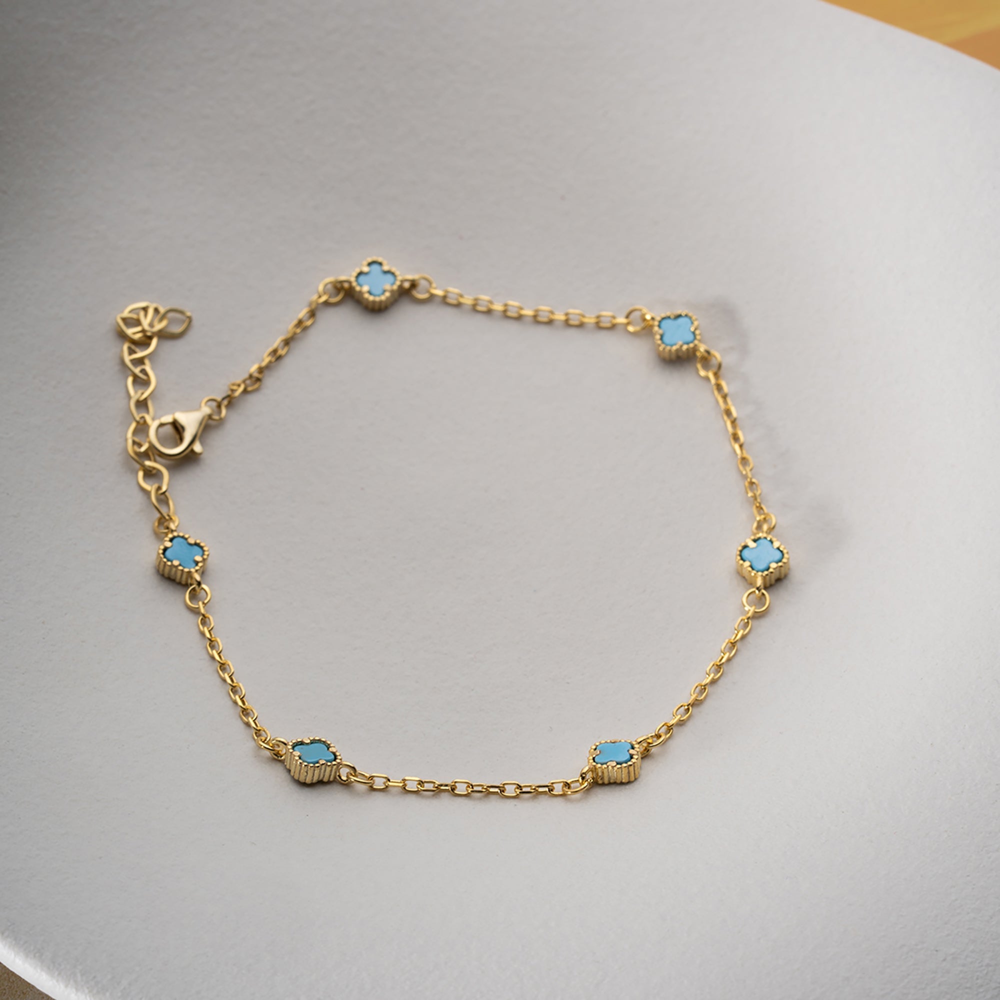 ZONA TÜRKIS FUSSKETTE | 925 SILBER