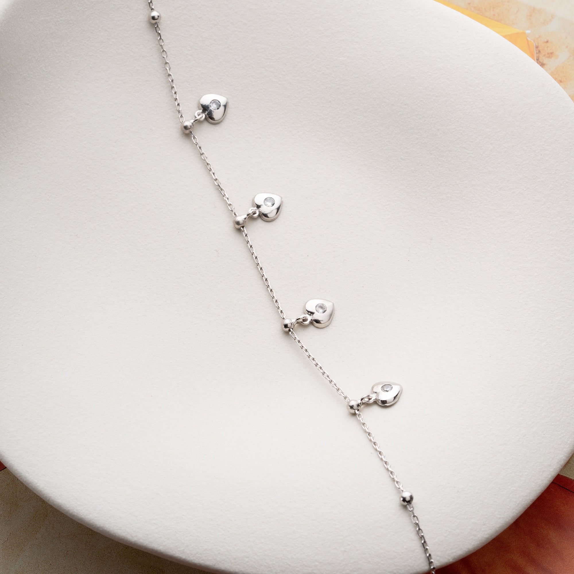 CORAL FUSSKETTE | 925 SILBER