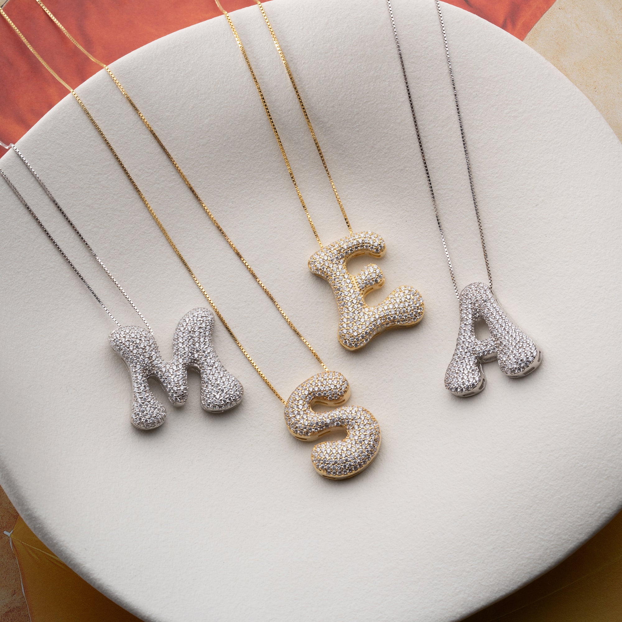 ICON BOMB ZIRKONIA BUCHSTABEN HALSKETTE | 925 SILBER