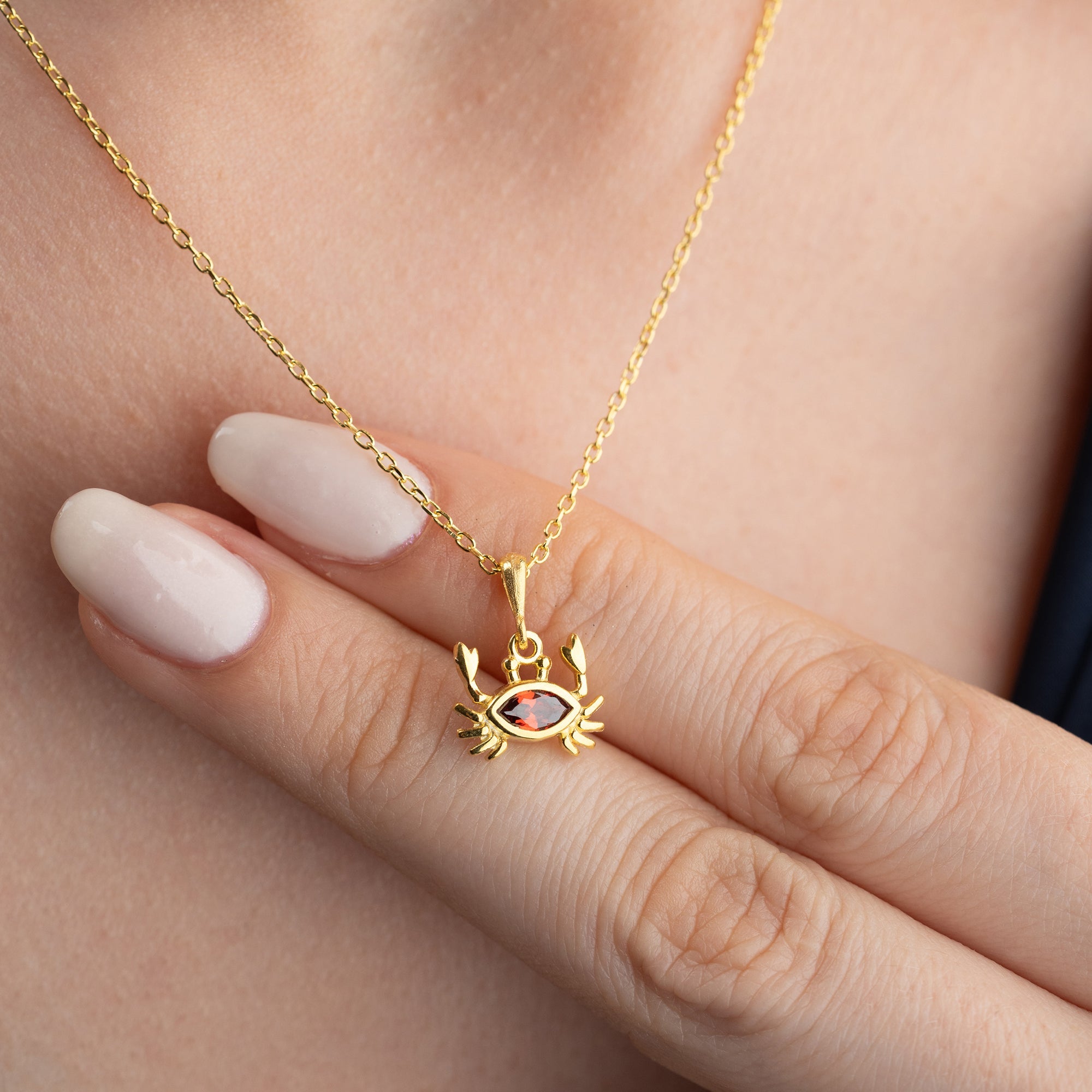 ZIRKONIA KREBS HALSKETTE | 925 SILBER