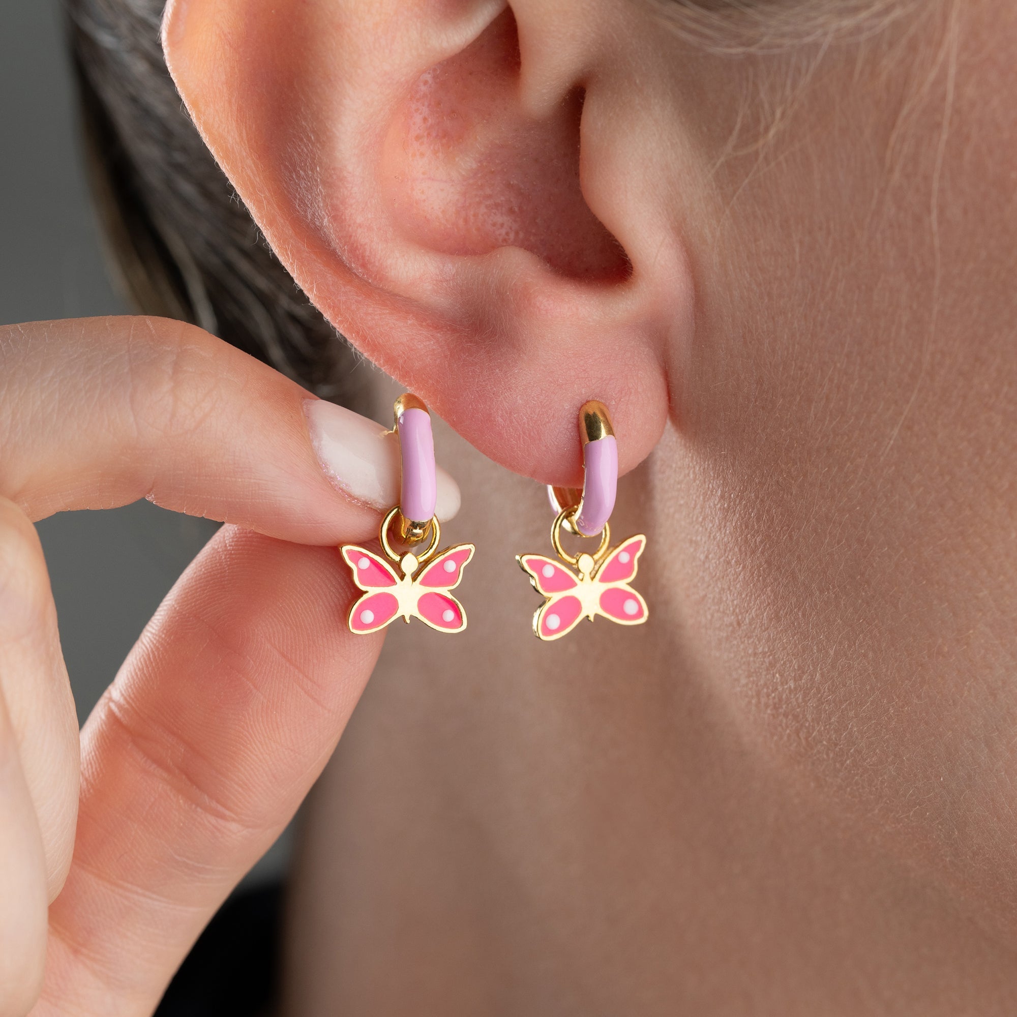 KINDER SCHMETTERLING OHRRINGE | 925 SILBER