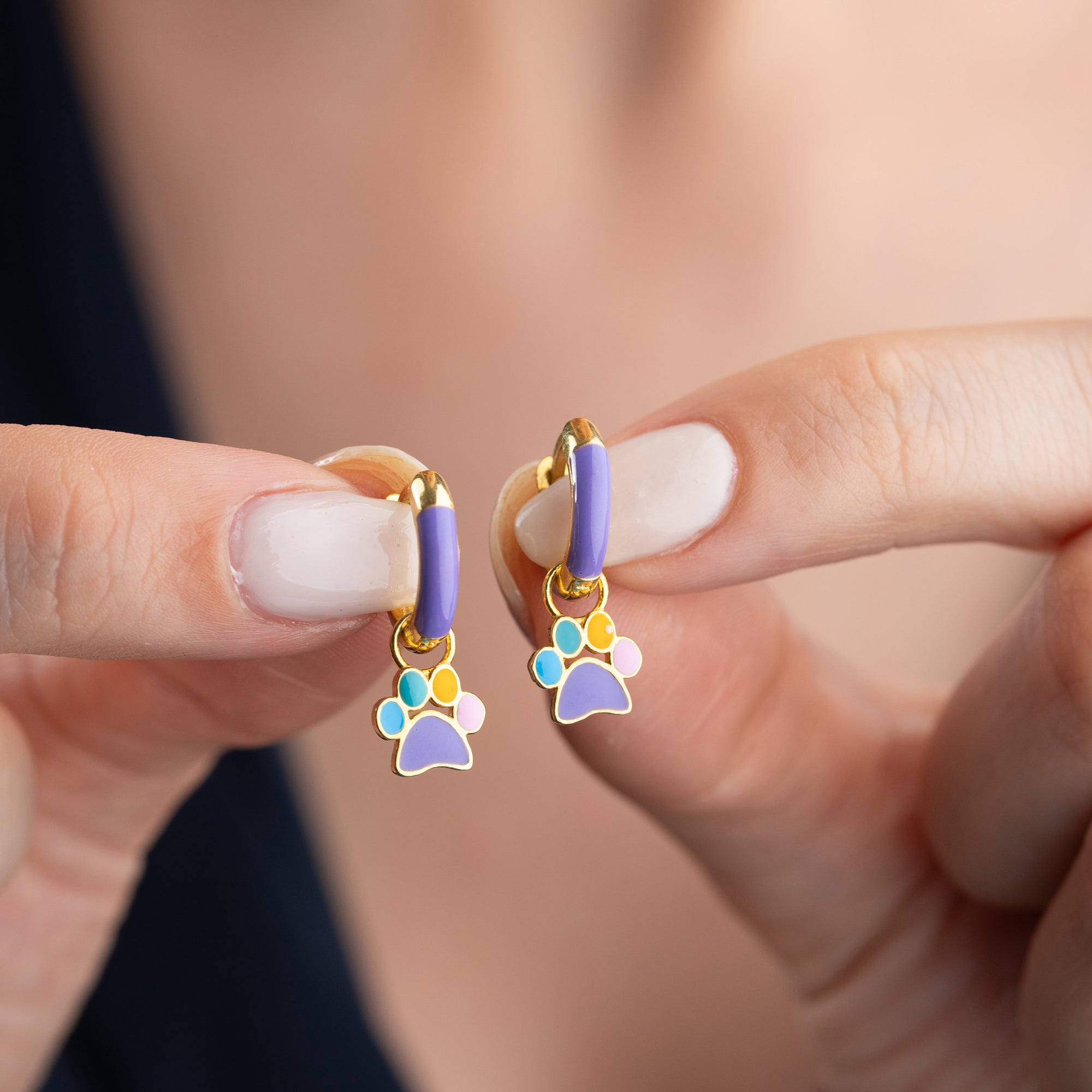 KINDER PFOTE OHRRINGE | 925 SILBER